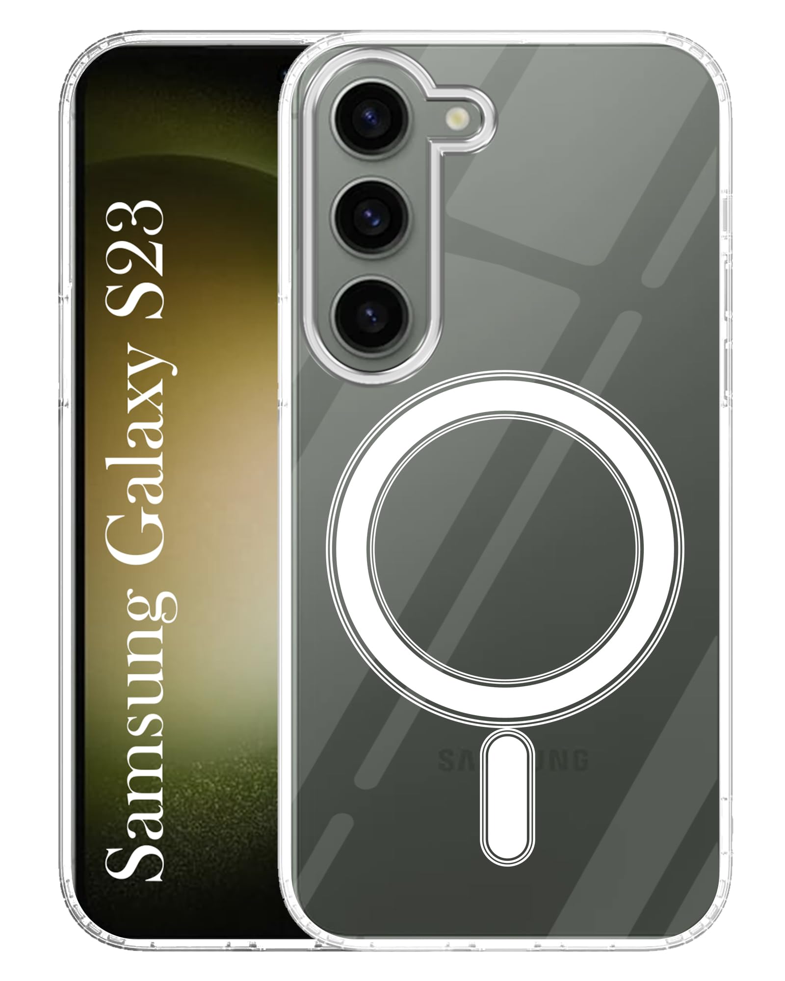 For Samsung Galaxy S23 5G Back Cover Case ( MagSafe Compatible Wireless Charging | Hybrid Camera Bump Protection | Shockproof Polycarbonate