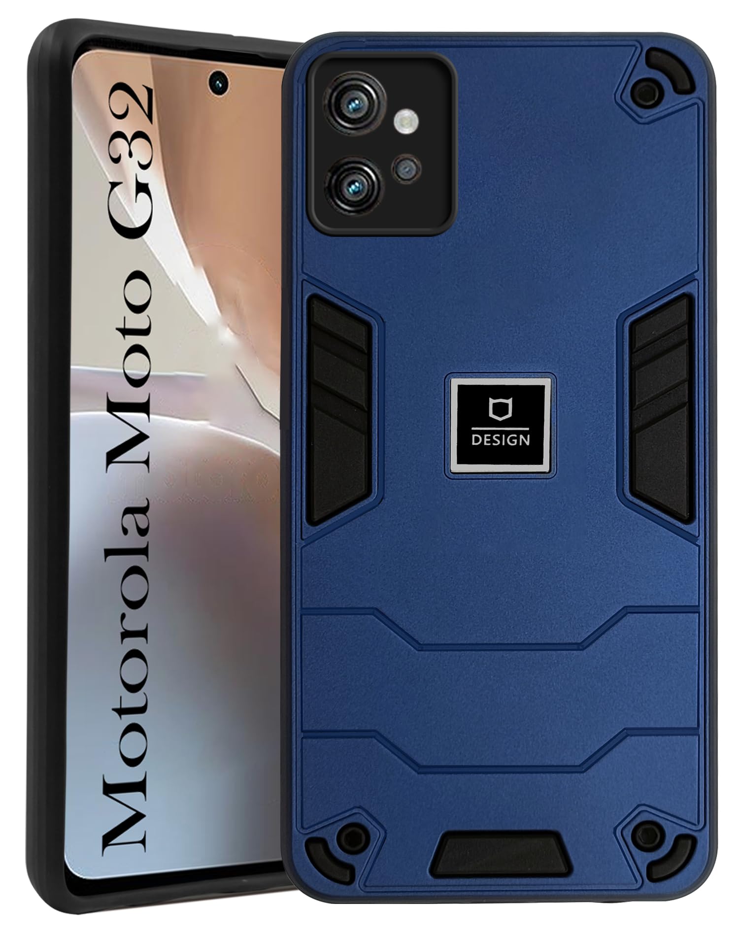 For Motorola Moto G32 Back Cover Case (Lightweight Hybrid Shockproof Polycarbonate)