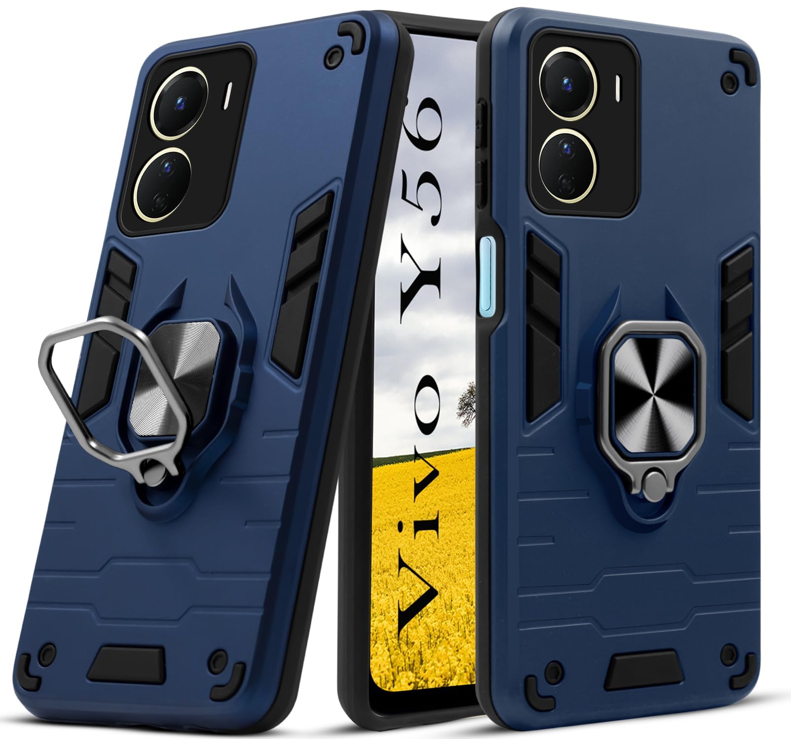 For Vivo Y56 5G Back Cover Case (Shockproof Dual Layer Hybrid Armor)