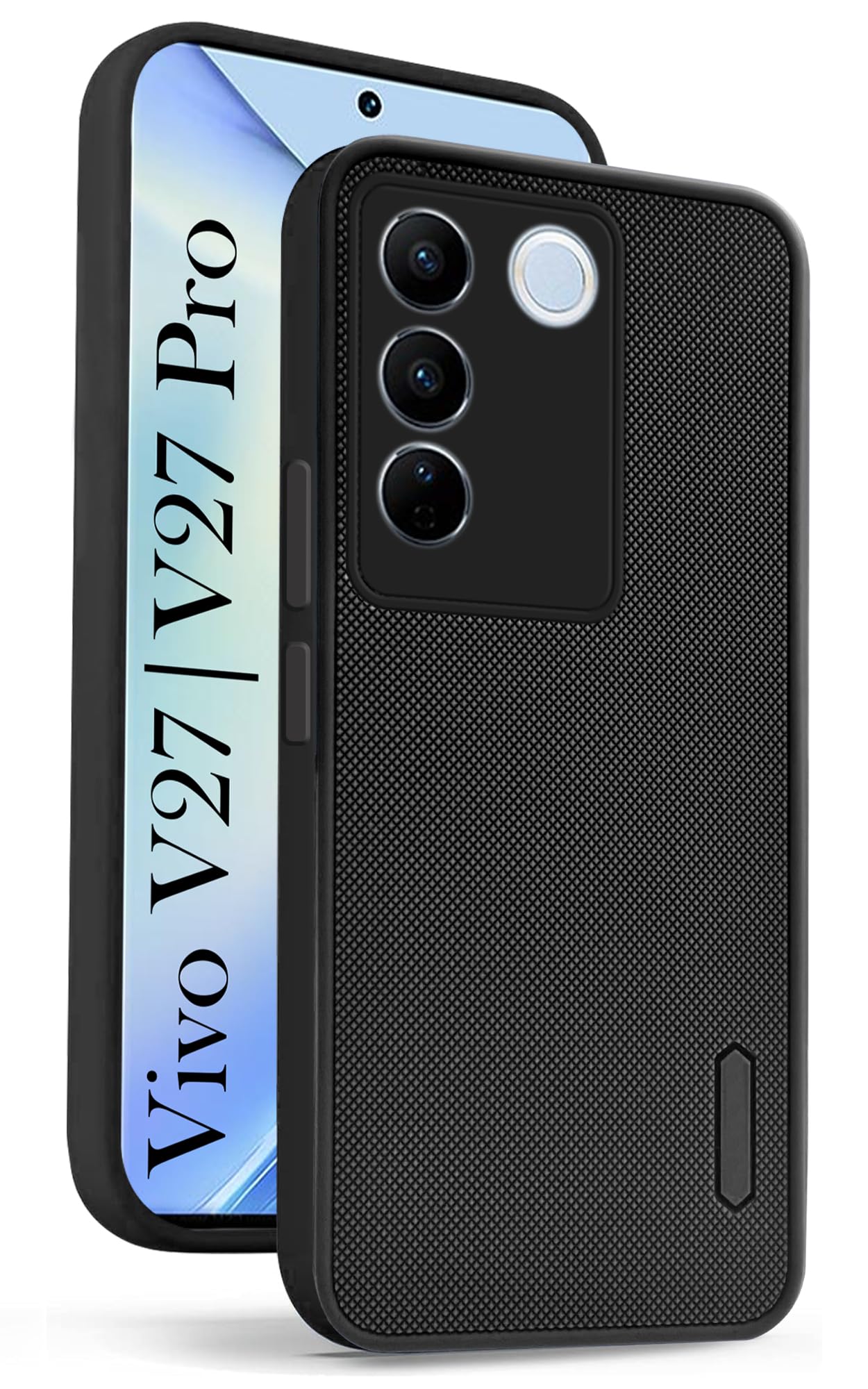 For Vivo V27 | Vivo V27 Pro Back Cover Case (Textured Grip Design | Camera Protetion | Slim and Light Weight | Soft Touch and Feel)