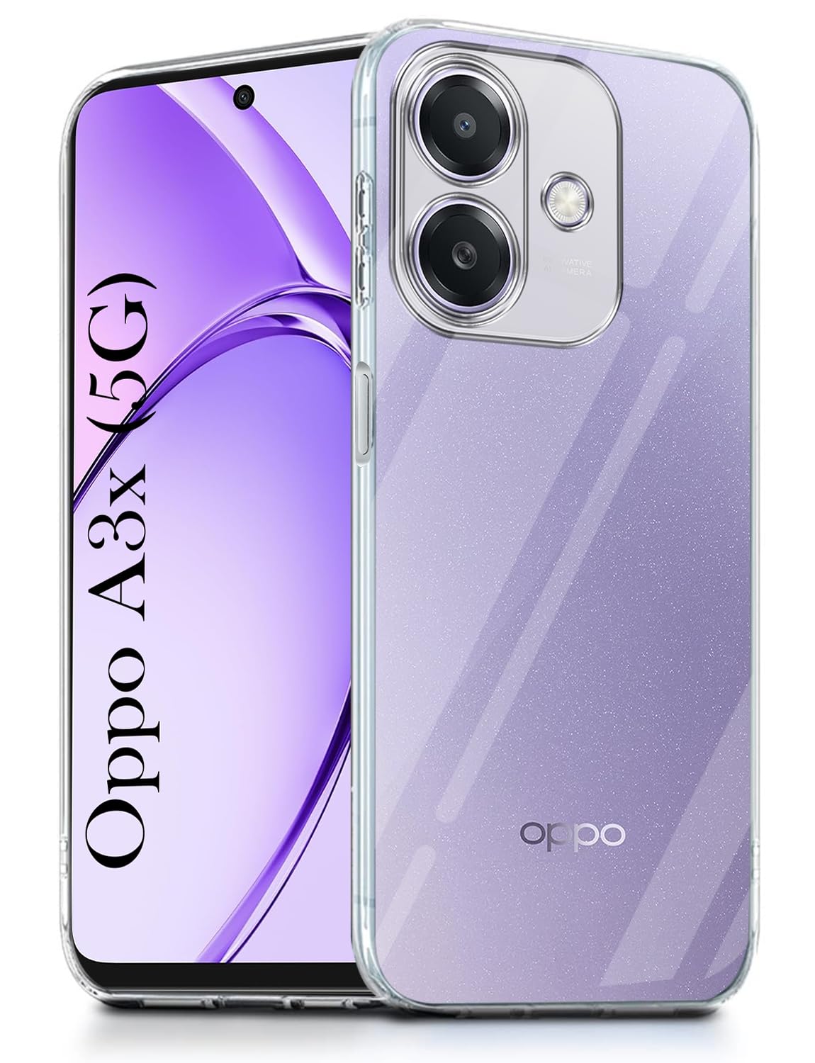 For Oppo A3X 5G Oppo A3 5G Back Cover (Silicone Clear Shockproof Case with Camera Protection Soft and Flexible)