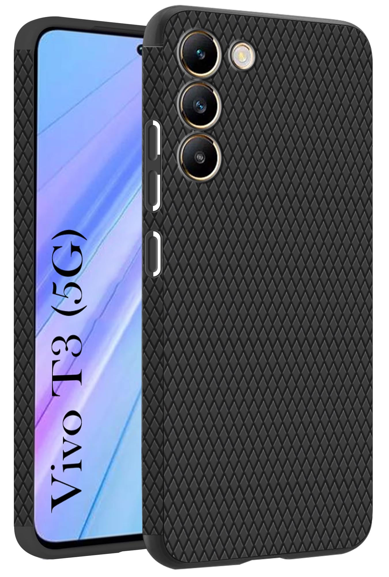 For Vivo T3 5G Back Cover Case (Liquid Silicone | Side Grip | Camera Protection)