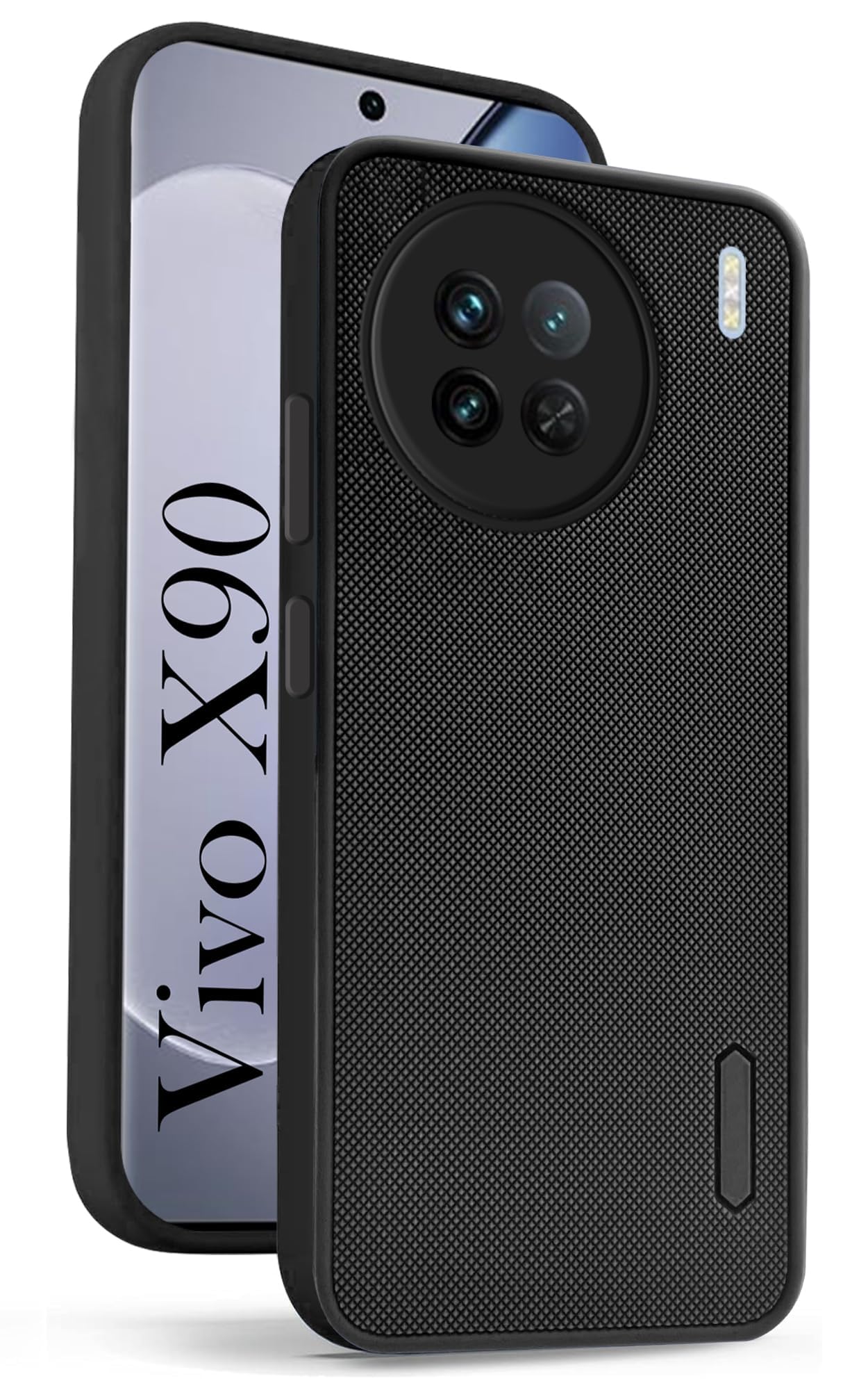 For Vivo X90 Back Case Cover (Textured Grip Design | Camera Protetion | Slim and Light Weight)