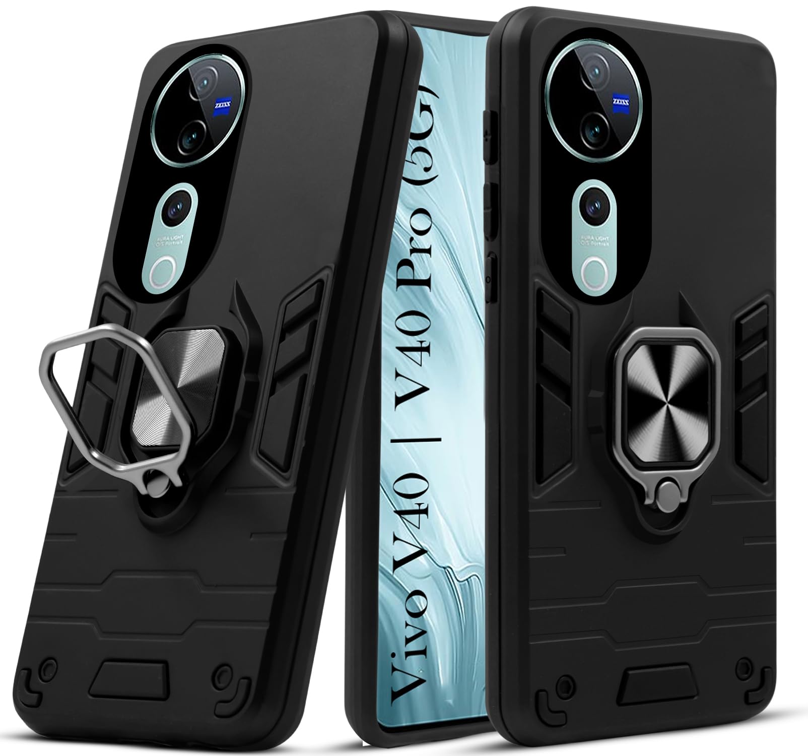 For Vivo V40 | Vivo V40 Pro 5G Back Cover Case (Shockproof Polycarbonate Dual Layer Hybrid Armor)