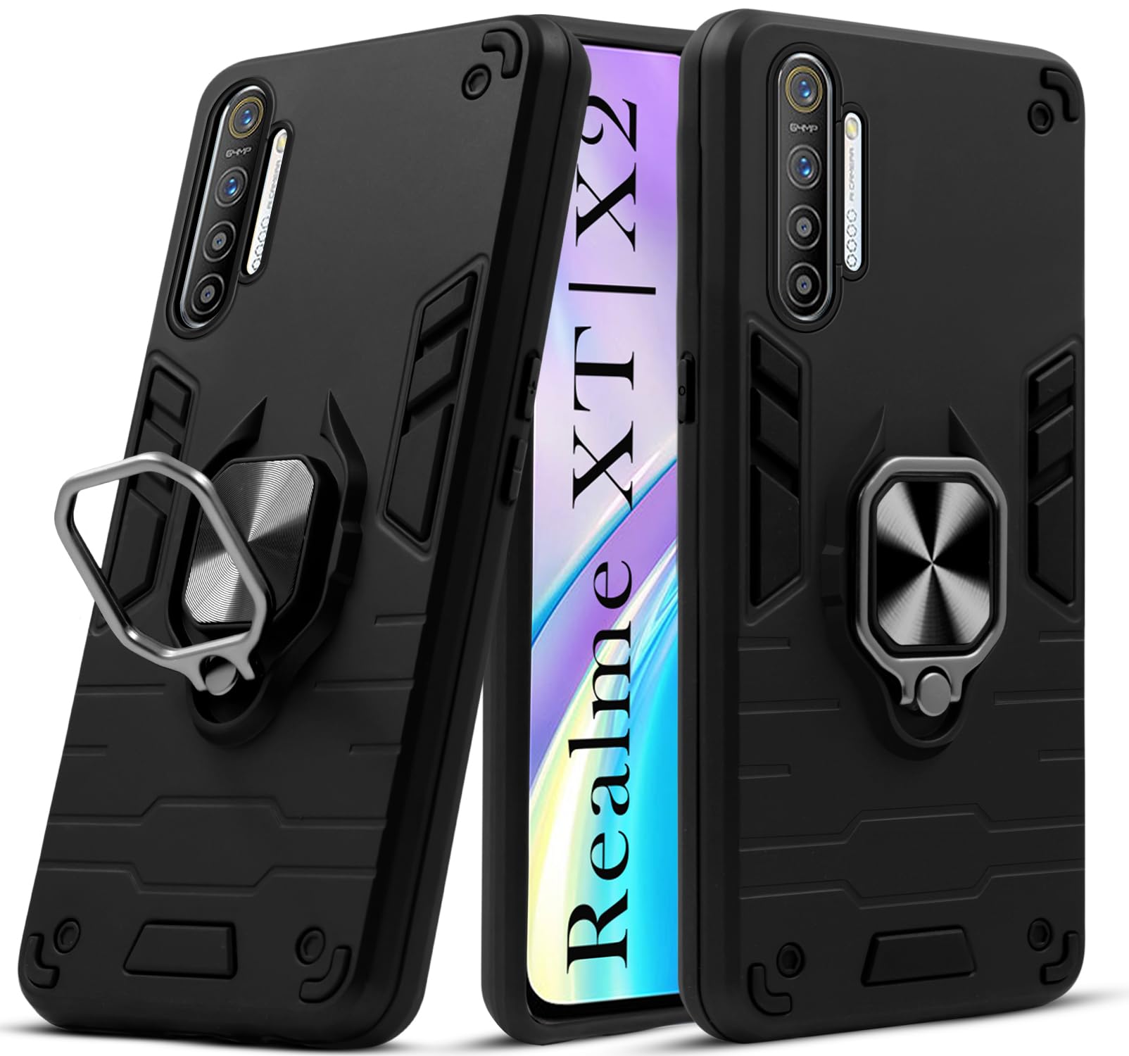 For Realme XT Realme X2 Back Cover Case (Dual Layer Hybrid Armor