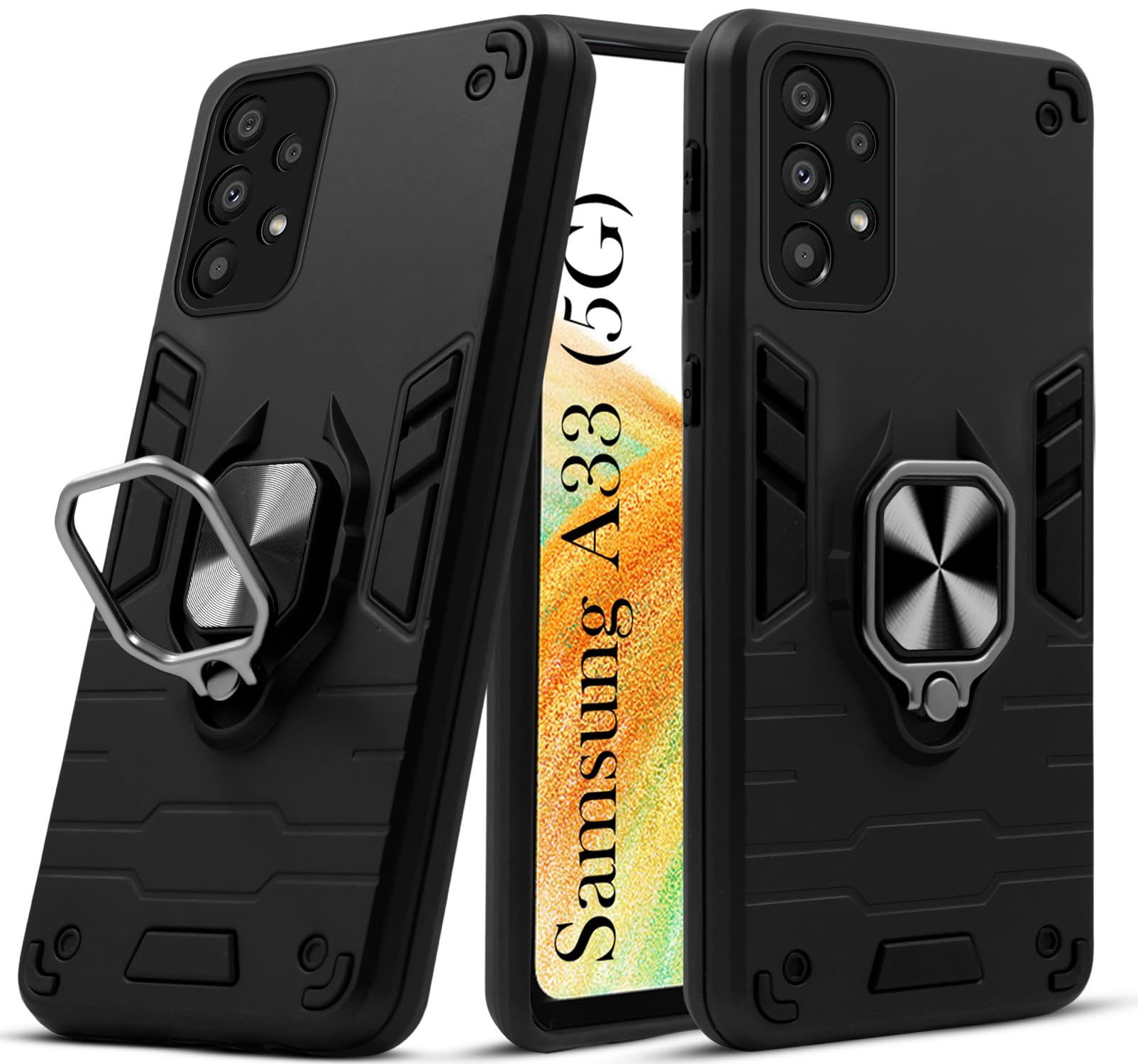 For Samsung Galaxy A33 5G Back Cover Case (Shockproof Polycarbonate Dual Layer Hybrid Armor)