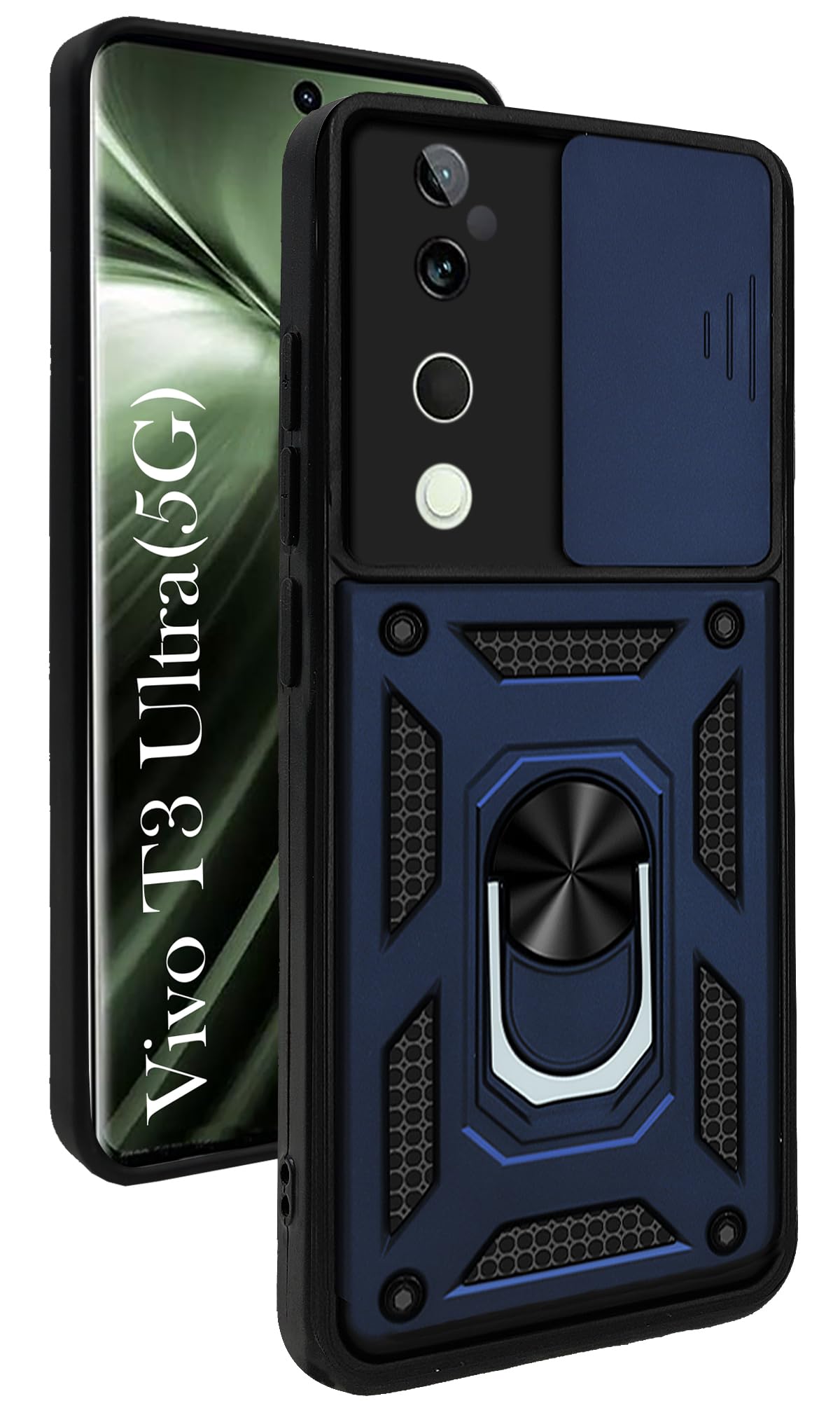 For Vivo T3 Ultra Back Cover Case (Hybrid Dual Armor Polycarbonate)