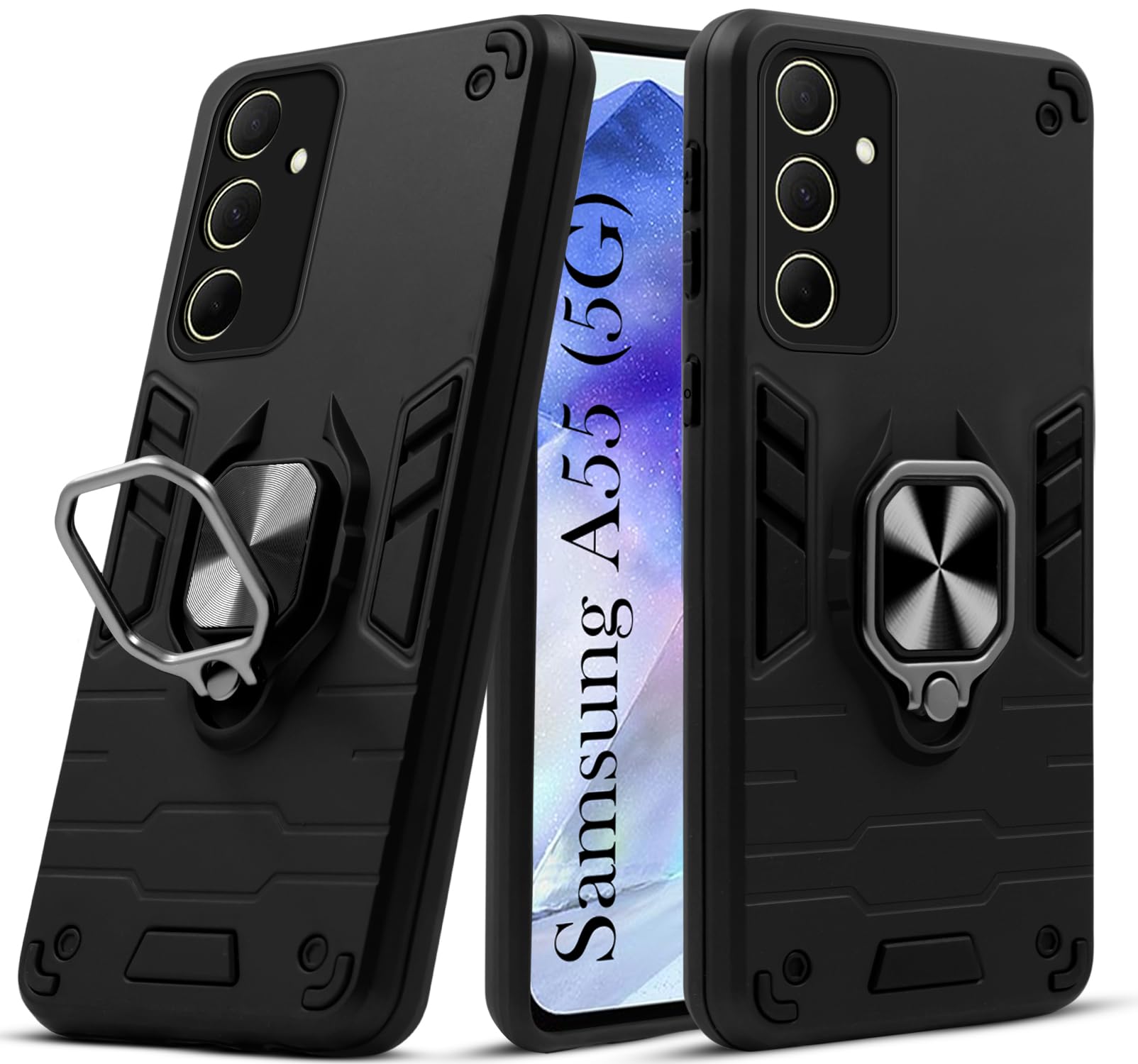 For Samsung Galaxy A55 5G Back Cover Case (Shockproof Polycarbonate Dual Layer Hybrid Armor)