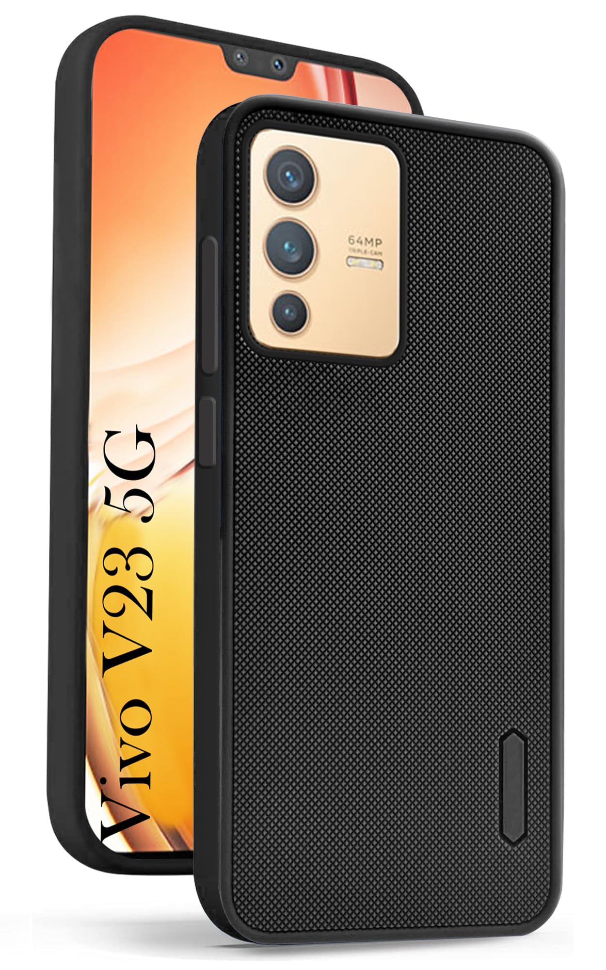 For Vivo V23 5G Back Cover Case (Textured Grip Design | Camera Protetion | Slim and Light Weight | Soft Touch and Feel)