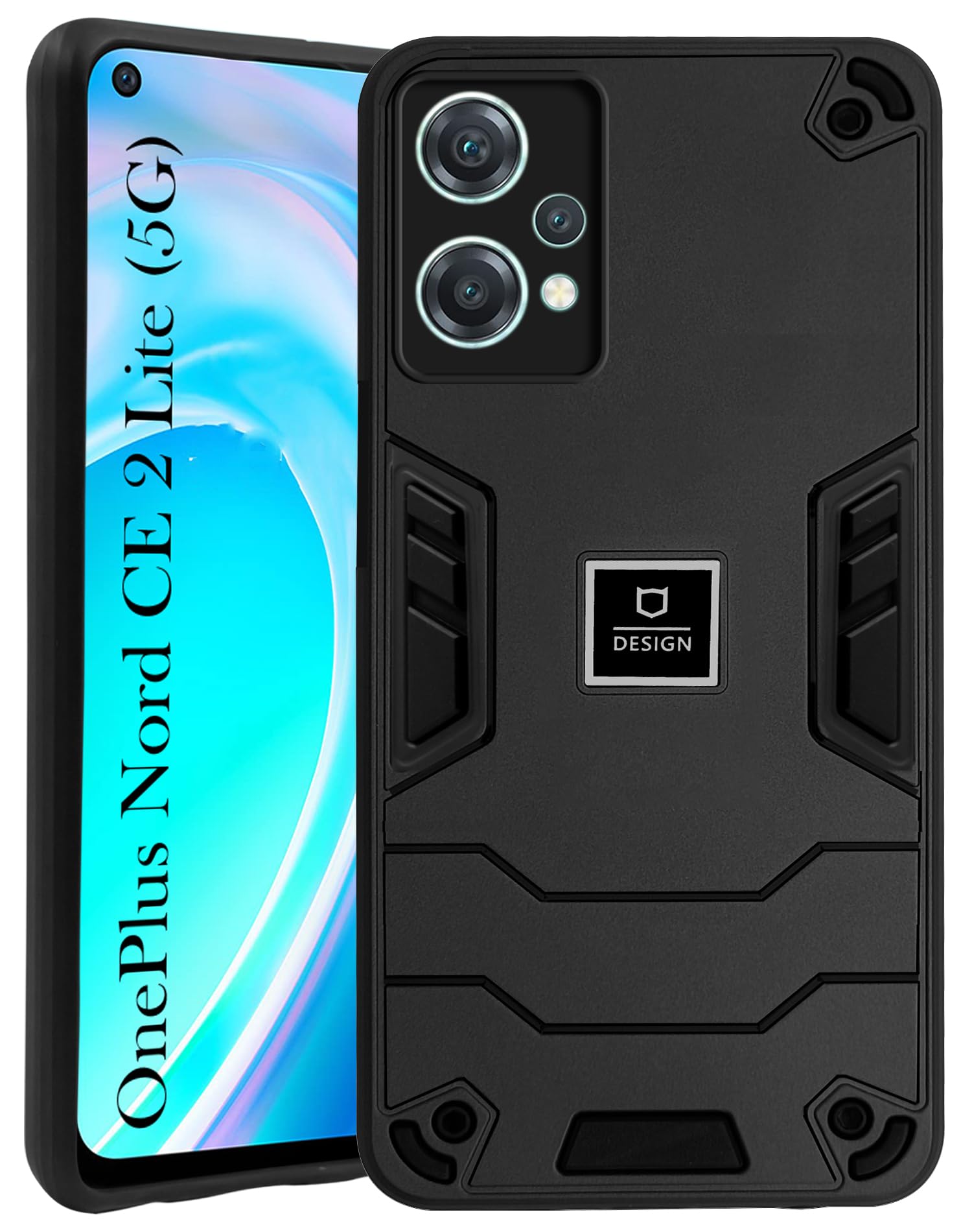 For OnePlus Nord CE 2 Lite 5G Back Cover Case (Lightweight Hybrid Armor Shockproof Polycarbonate)