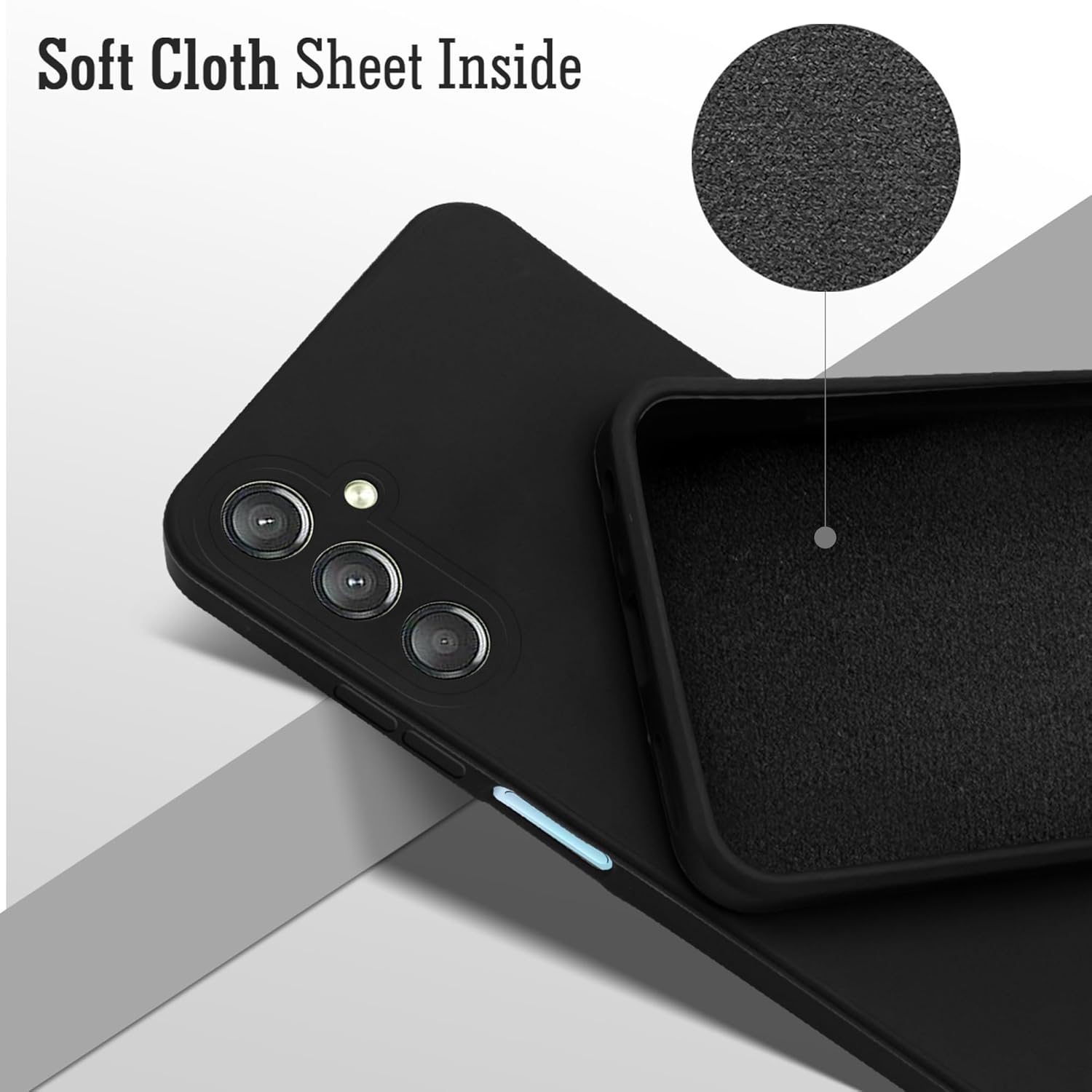 For Samsung Galaxy A24 Back Cover Case (Matte Finish Silicone with Inside Fiber Cloth)