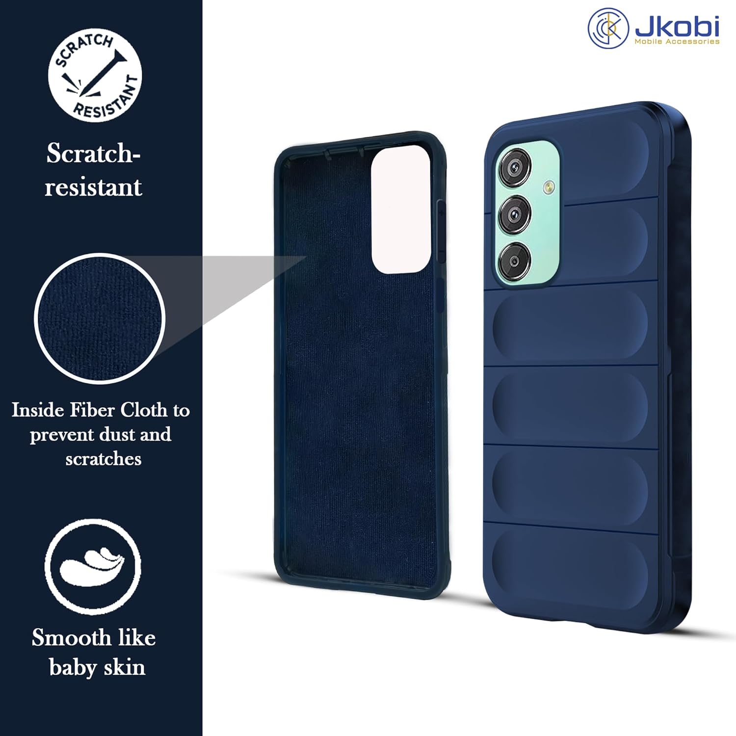 For Samsung Galaxy M15 5G Back Cover Case (Matte Liquid Silicone | Micro-Fiber Cloth Inside | Camera Protection | Shockproof)