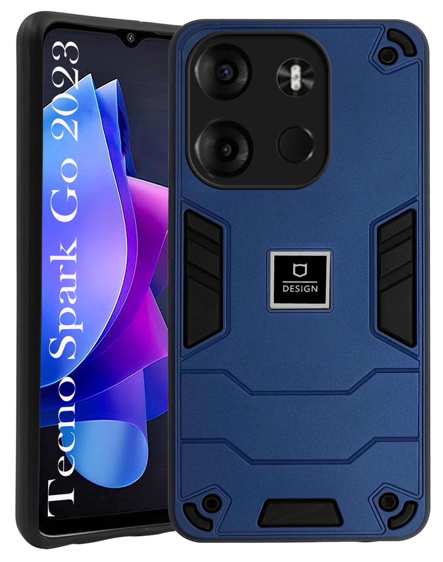 For Tecno Spark Go 2023 Back Cover Case (Lightweight Hybrid Armor Shockproof Polycarbonate)