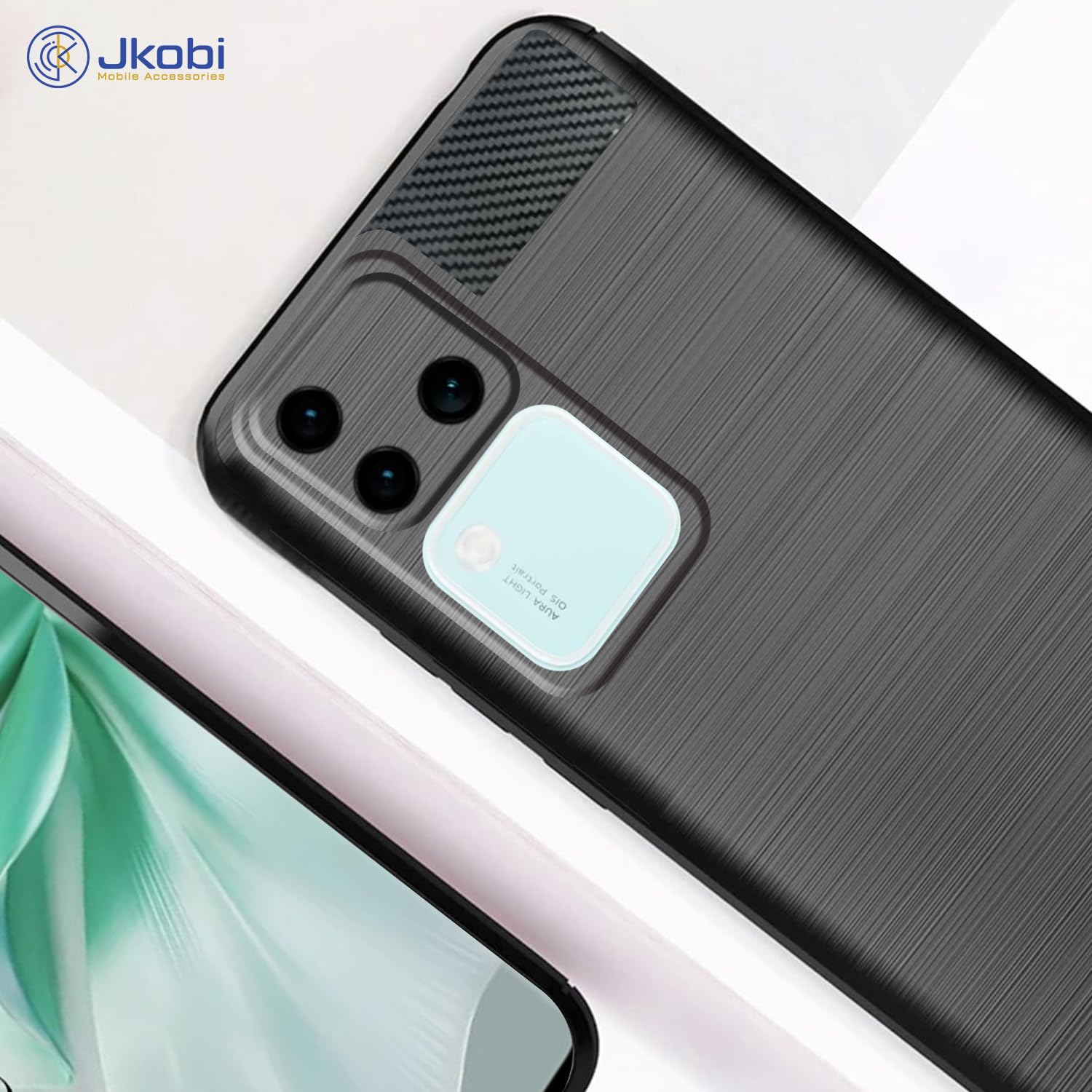 For Vivo V30 Pro 5G Back Cover Case (Hybrid Armor Case | Carbon Fiber Shockproof | Soft and Flexible)