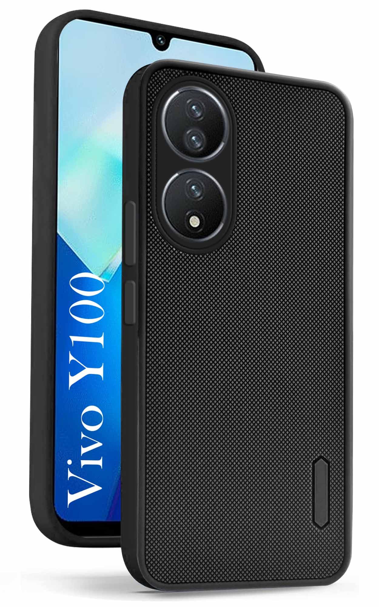 For Vivo Y100 Back Cover Case (Textured Grip Design | Camera Protection | Slim and Light Weight | Soft Touch and Feel)