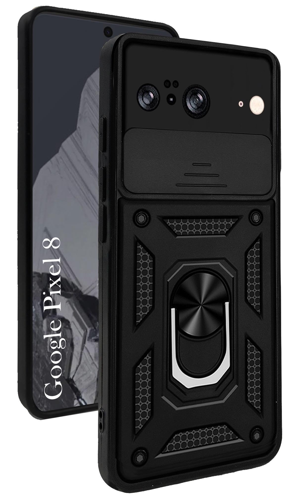 For Google Pixel 8 Back Cover Case (Hybrid Dual Armor Polycarbonate)