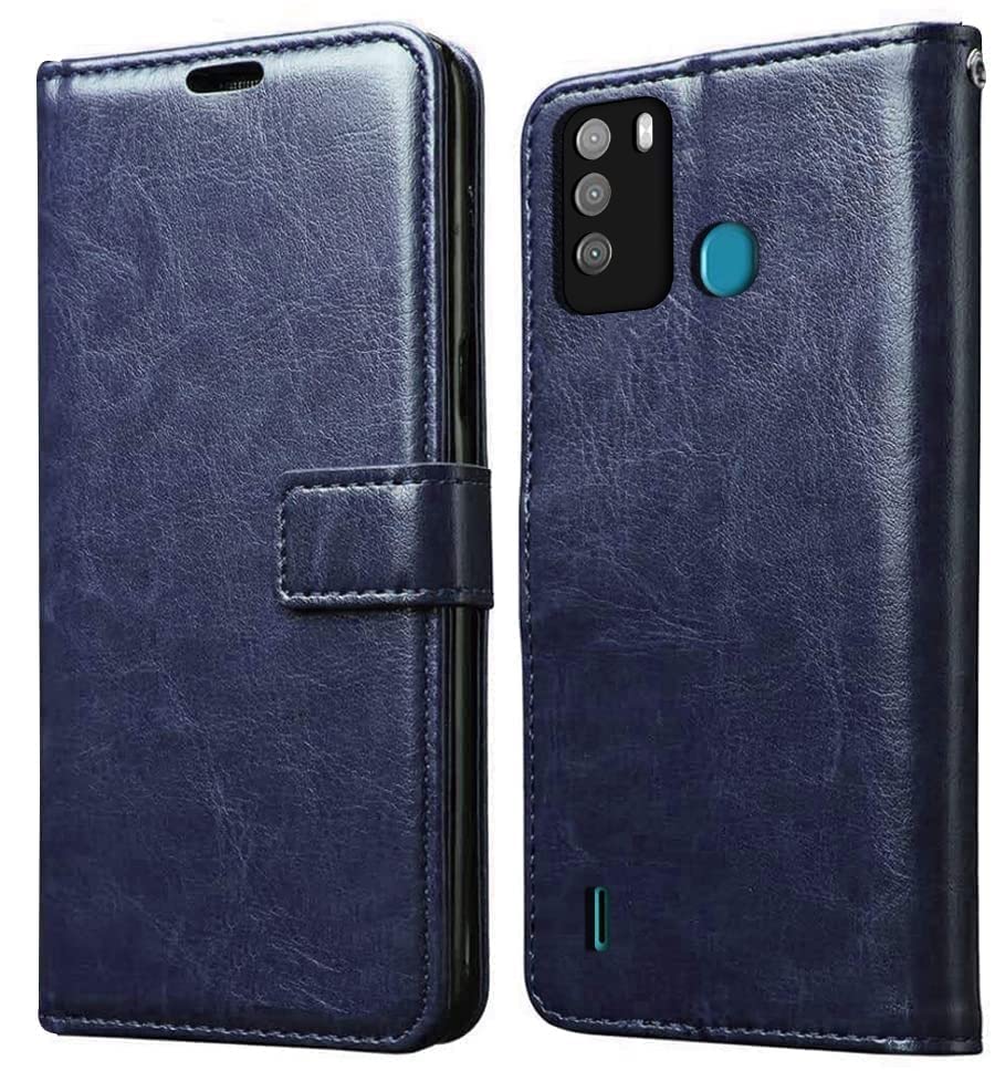 For Tecno Pop 5X Flip Cover Case (Leather Finish | Magnetic Closure | Foldable Stand | Wallet Card Slots)