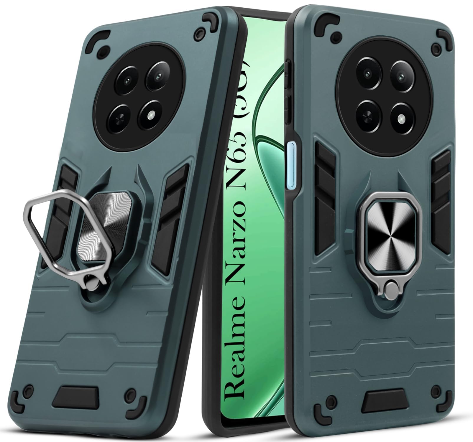 For Realme Narzo N65 5G Back Case Cover (Shockproof Polycarbonate Dual Layer Hybrid Armor)