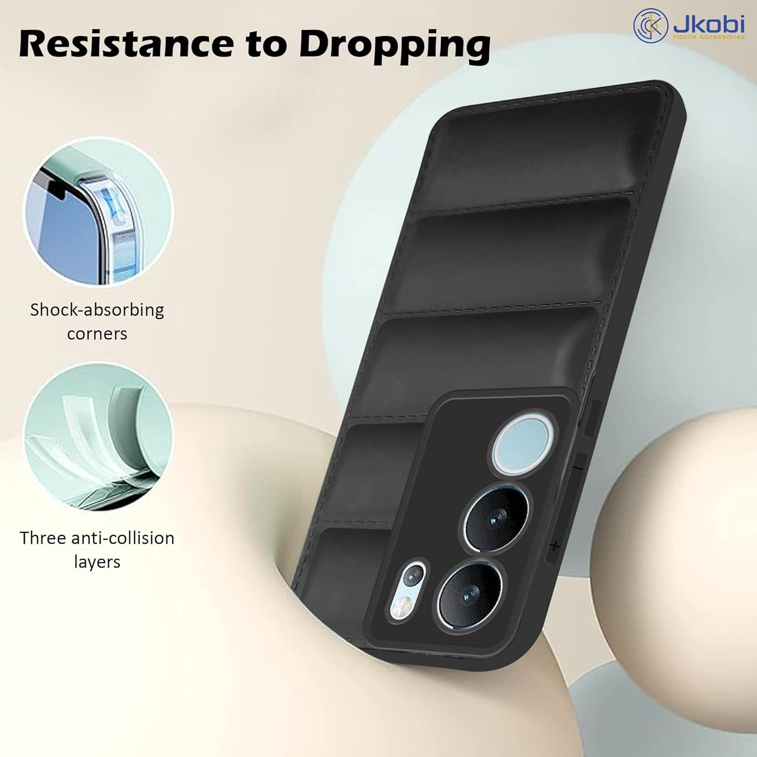 For Vivo V29 | Vivo V29 Pro 5G Back Cover Case (Puffer Cushion Wave Design | Camera Protection)