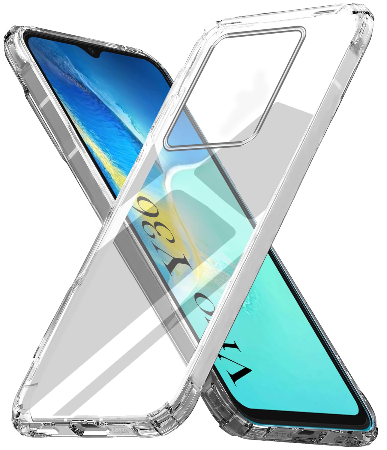 For Vivo Y36 Back Cover Case (Hard Crystal Clear | Shockproof Bumpers)