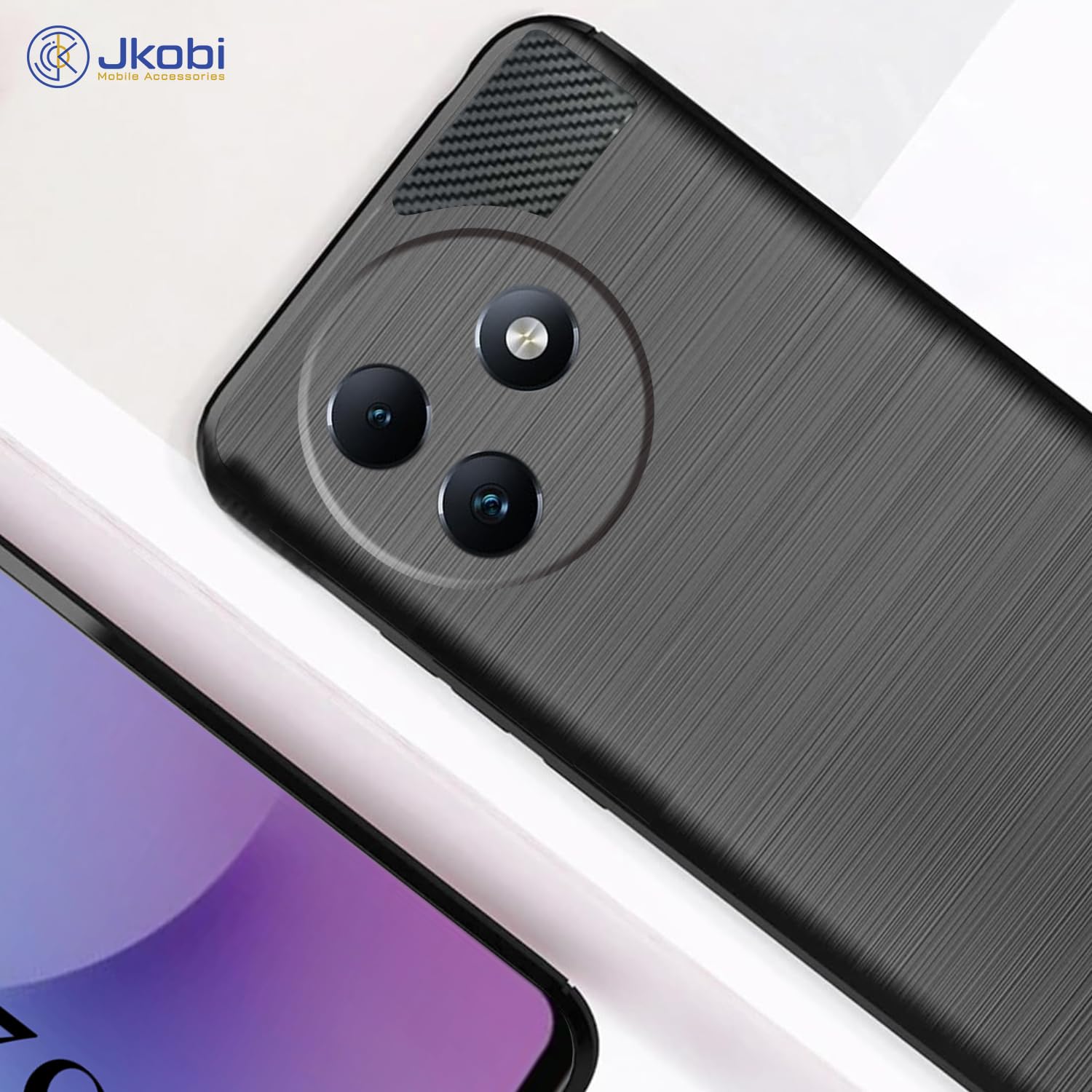 For Itel S24 Back Cover Case (Hybrid Armor Case | Carbon Fiber Shockproof | Soft and Flexible)