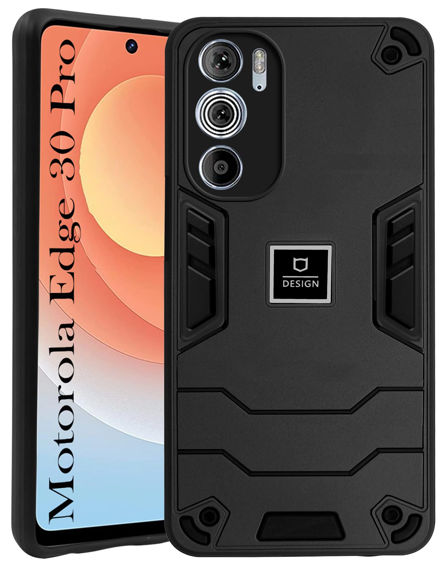 For Motorola Moto Edge 30 Pro Back Cover Case (Lightweight Hybrid Shockproof Polycarbonate)