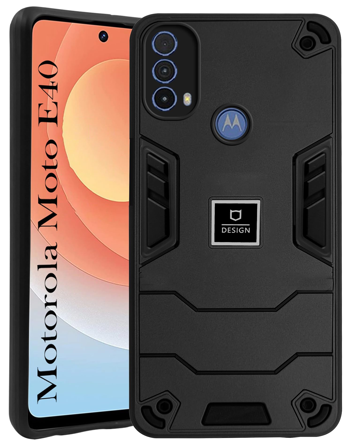 For Motorola Moto E40 Back Cover Case (Lightweight Hybrid Shockproof Polycarbonate)