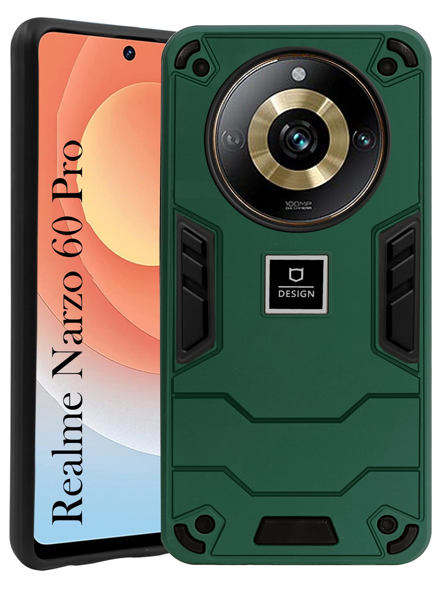 For Realme Narzo 60 Pro Back Cover Case (Lightweight Hybrid Shockproof Polycarbonate)