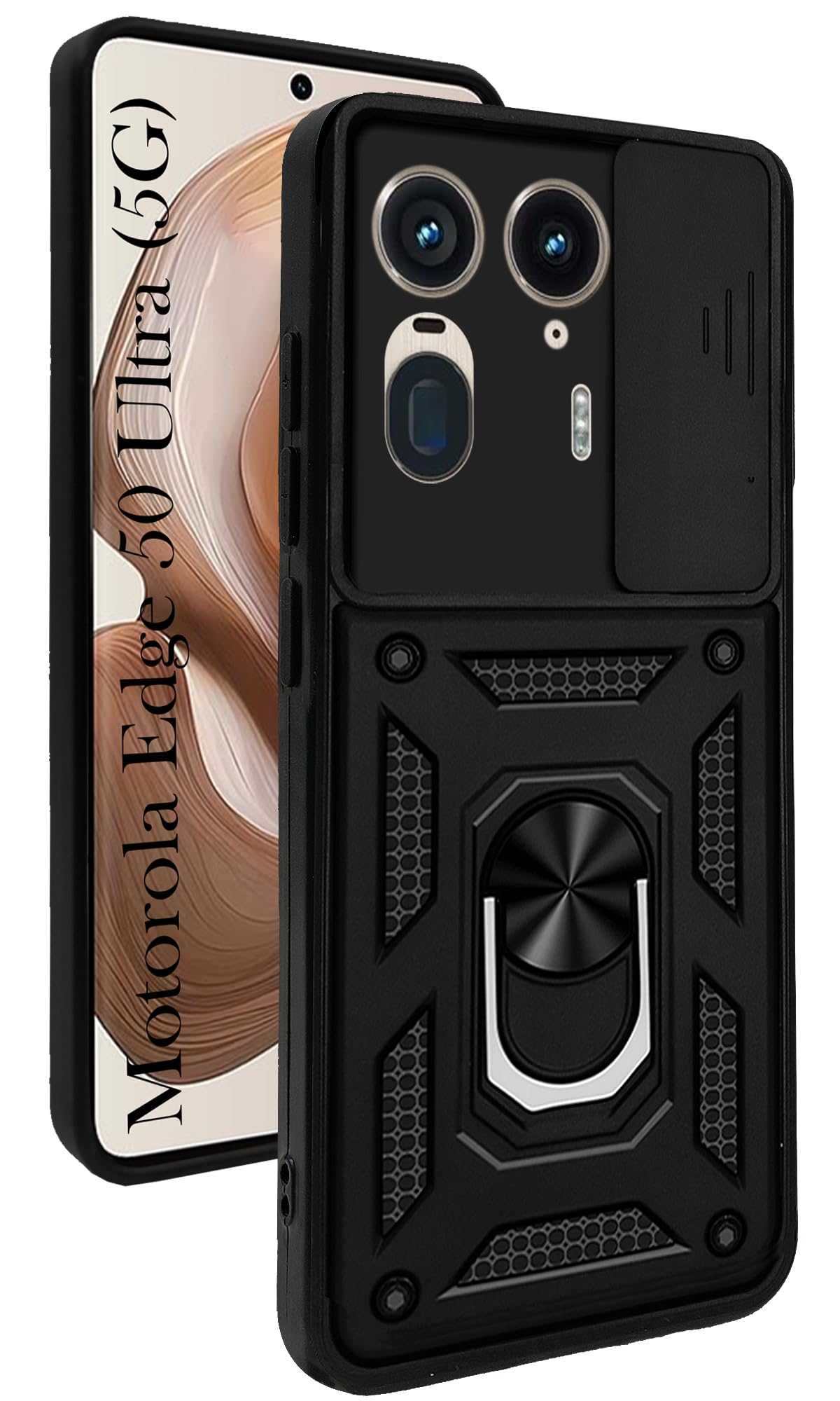 For Motorola Moto Edge 50 Ultra 5G Back Cover Case (Hybrid Dual Armor Polycarbonate)