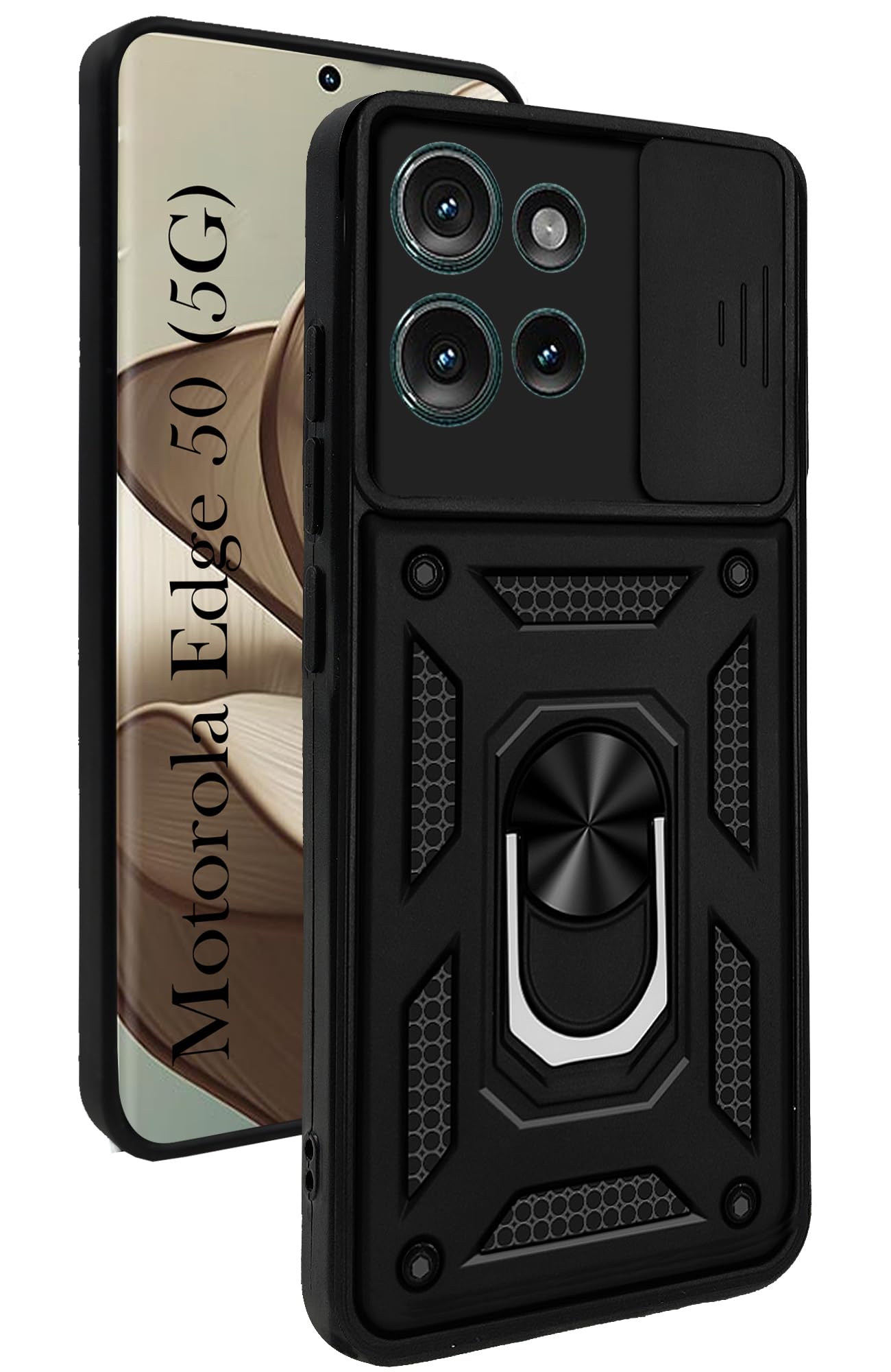 For Motorola Moto Edge 50 Back Cover Case (Hybrid Dual Armor Polycarbonate)