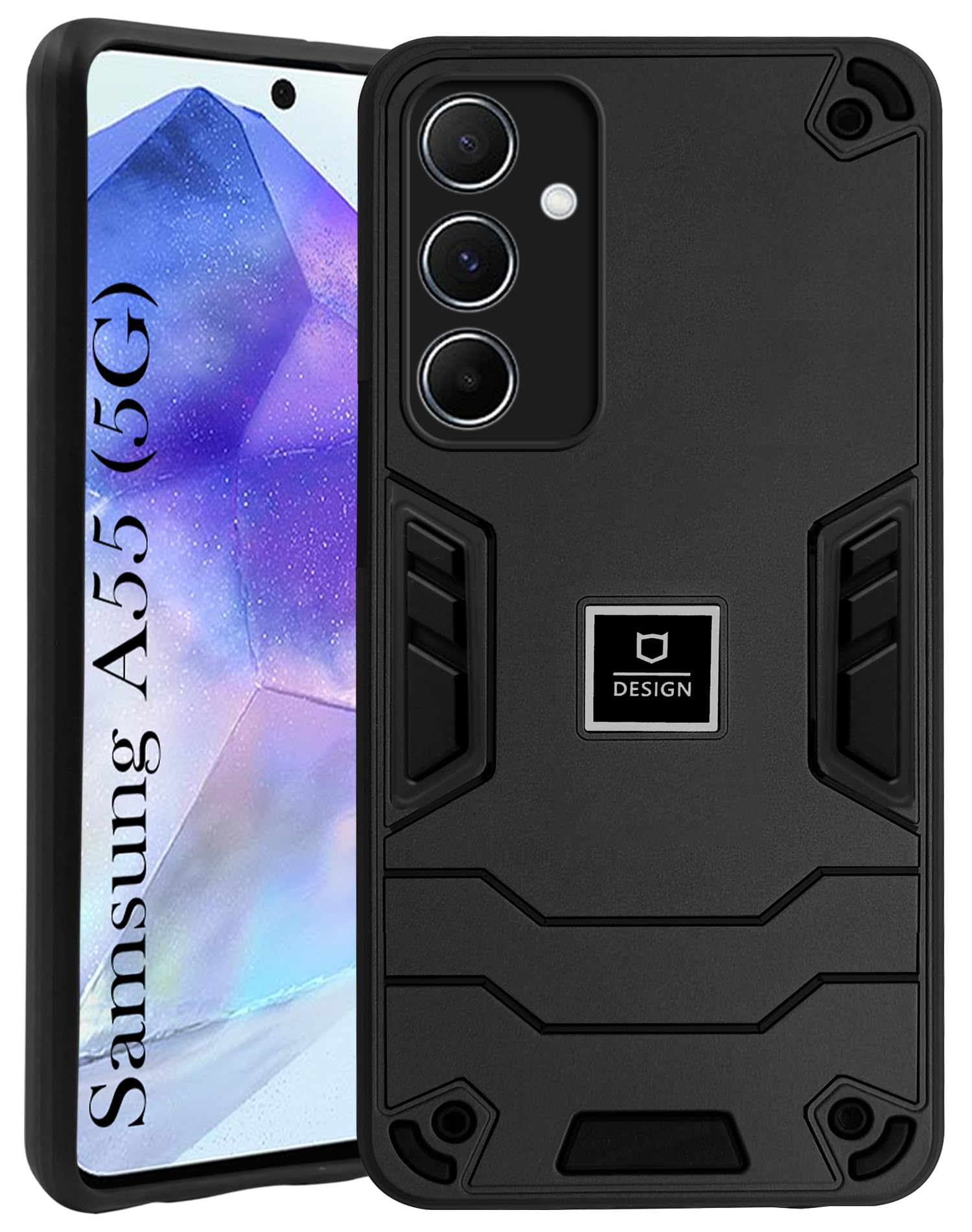 For Samsung Galaxy A55 5G Back Cover Case (Lightweight Hybrid Shockproof Polycarbonate)