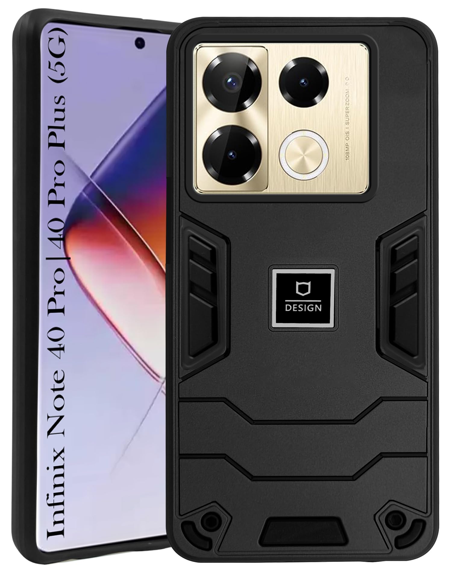 For Infinix Note 40 Pro 5G | Infinix Note 40 Pro Plus Back Cover Case (Lightweight Hybrid Shockproof Polycarbonate)