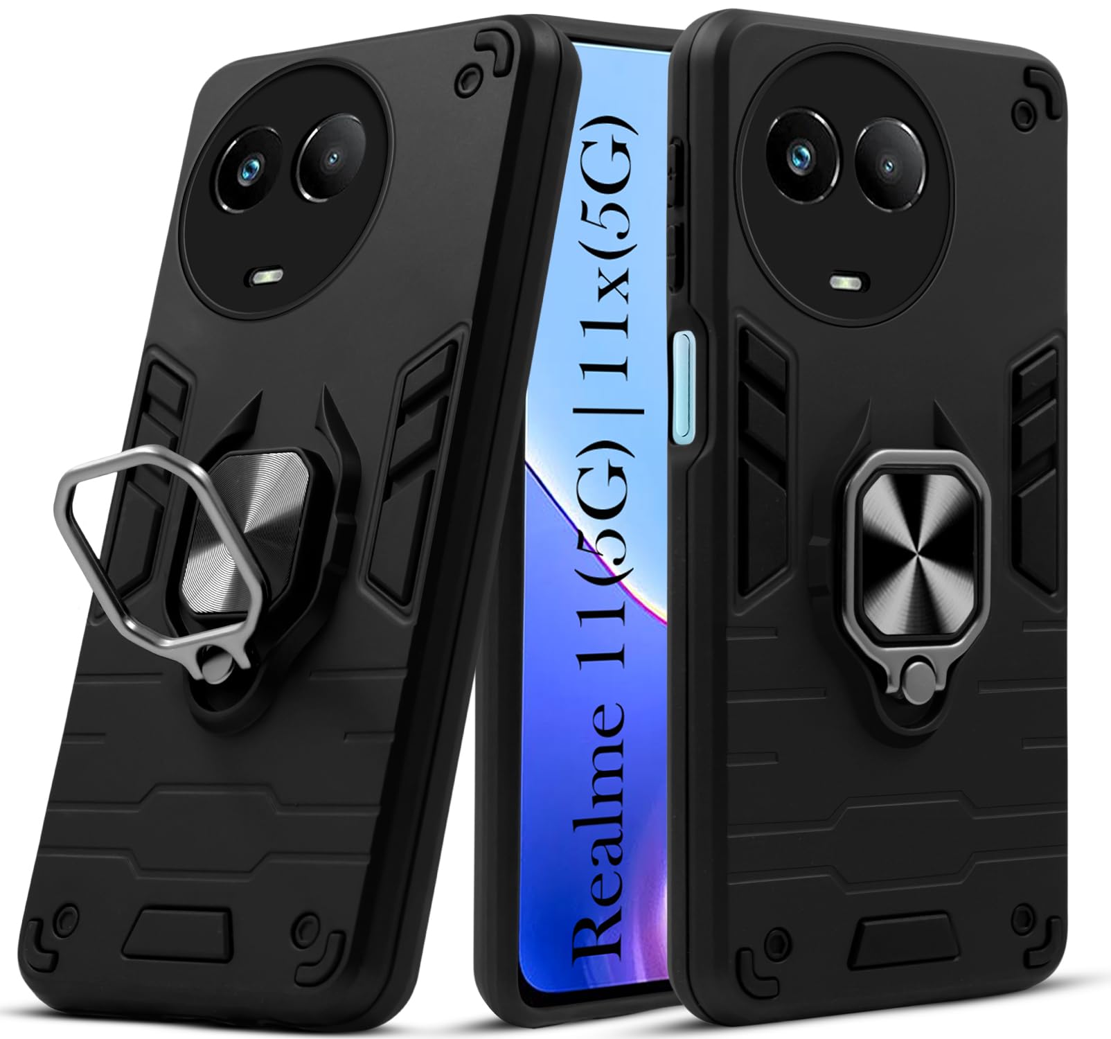 For Realme 11 5G | Realme 11x 5G Back Cover Case (Shockproof Polycarbonate Dual Layer Hybrid Armor)