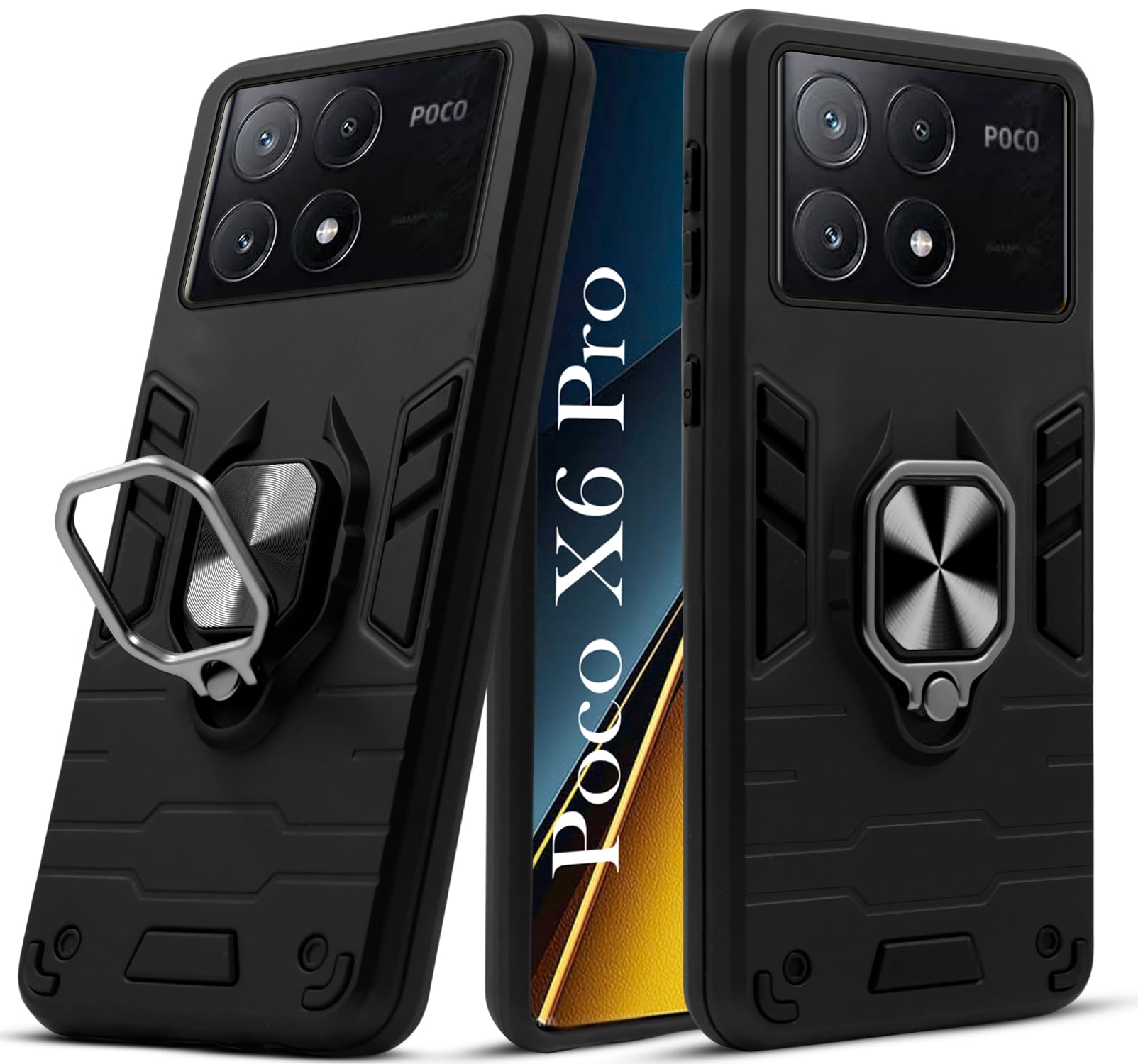 For Poco X6 Pro 5G Back Cover Case (Shockproof Polycarbonate Dual Layer Hybrid Armor)