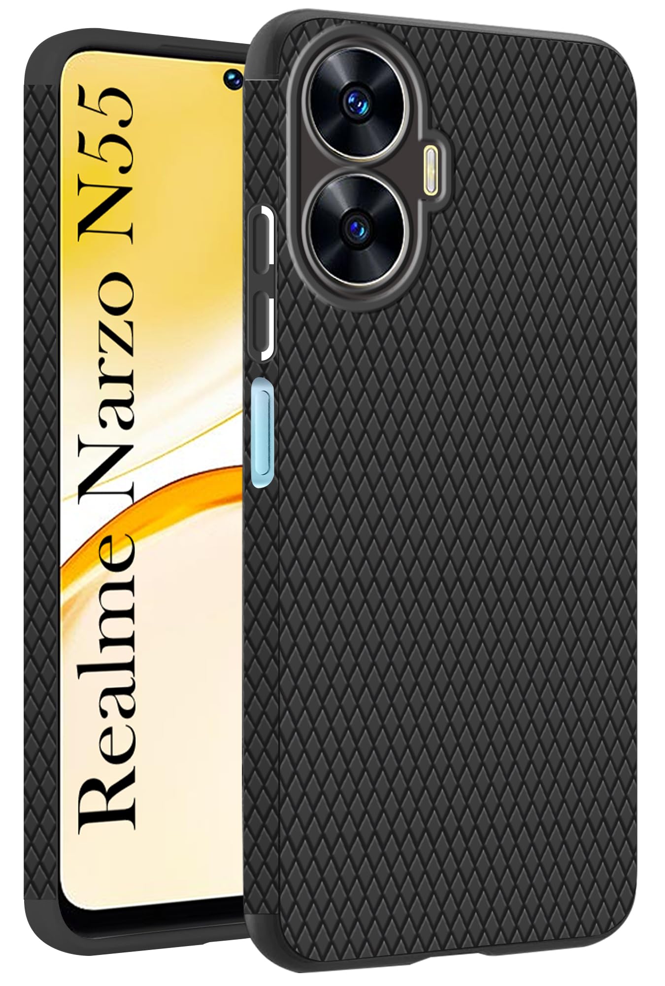 For Realme Narzo N55 (Liquid Silicone | Side Grip | Camera Protection)