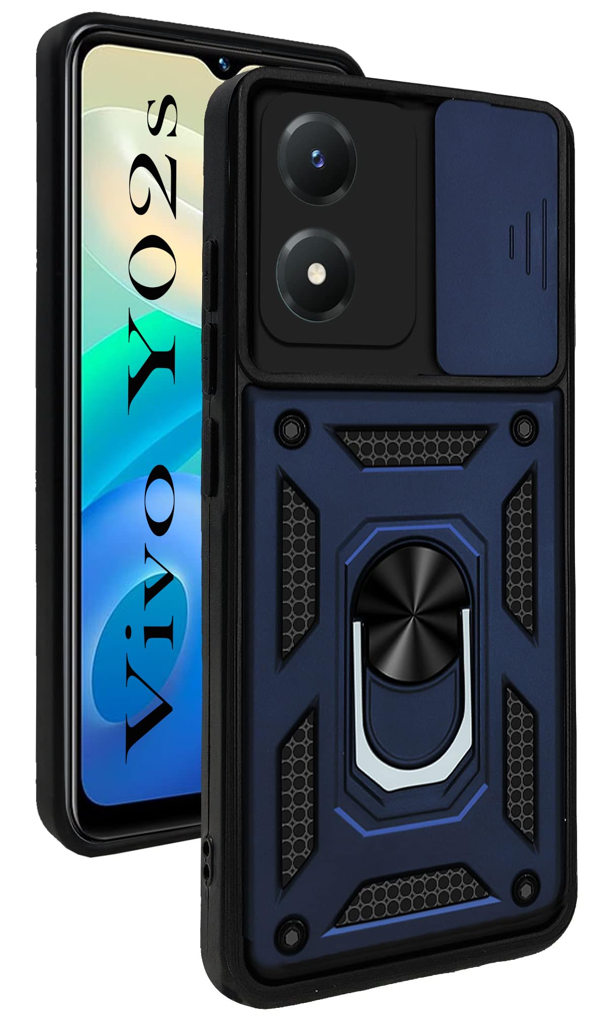 For Vivo Y02s Back Cover Case (Hybrid Dual Armor Polycarbonate)