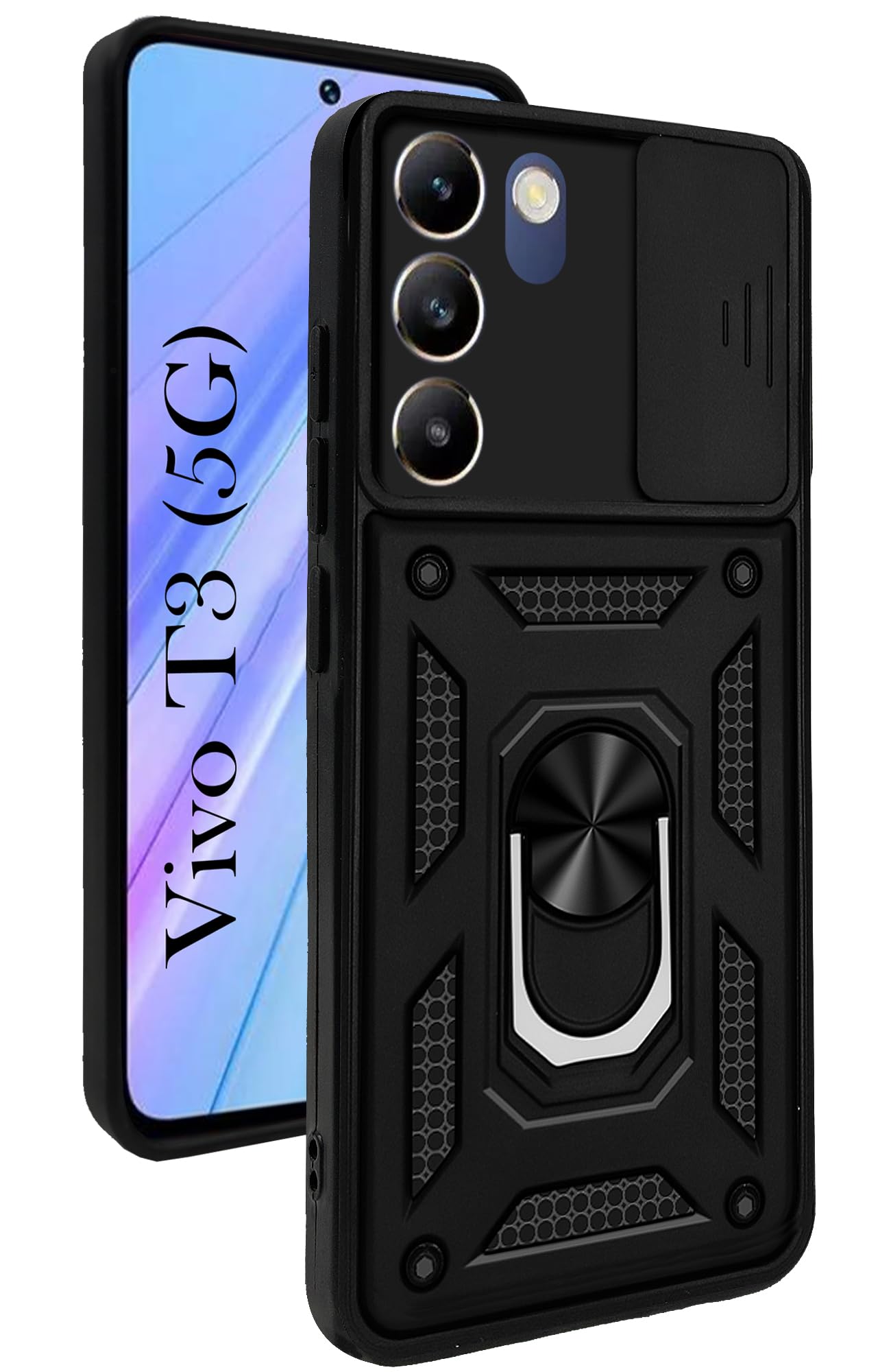 For Vivo T3 5G Back Cover Case (Hybrid Dual Armor Polycarbonate)