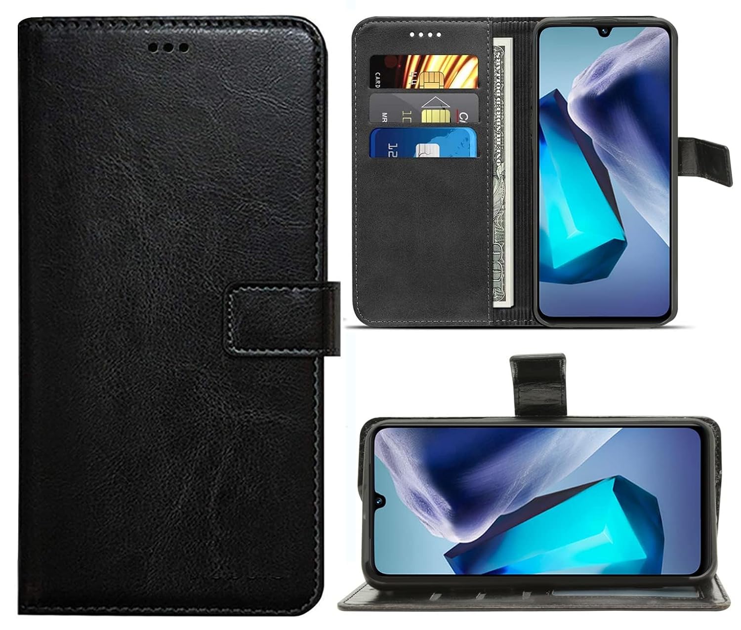 For Vivo T1 44W Flip Cover Case (Leather Finish)