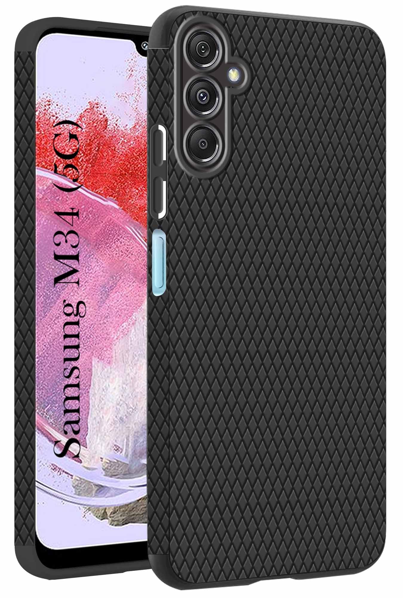 For Samsung Galaxy M34 5G Back Cover Case (Liquid Silicone | Side Grip | Camera Protection)