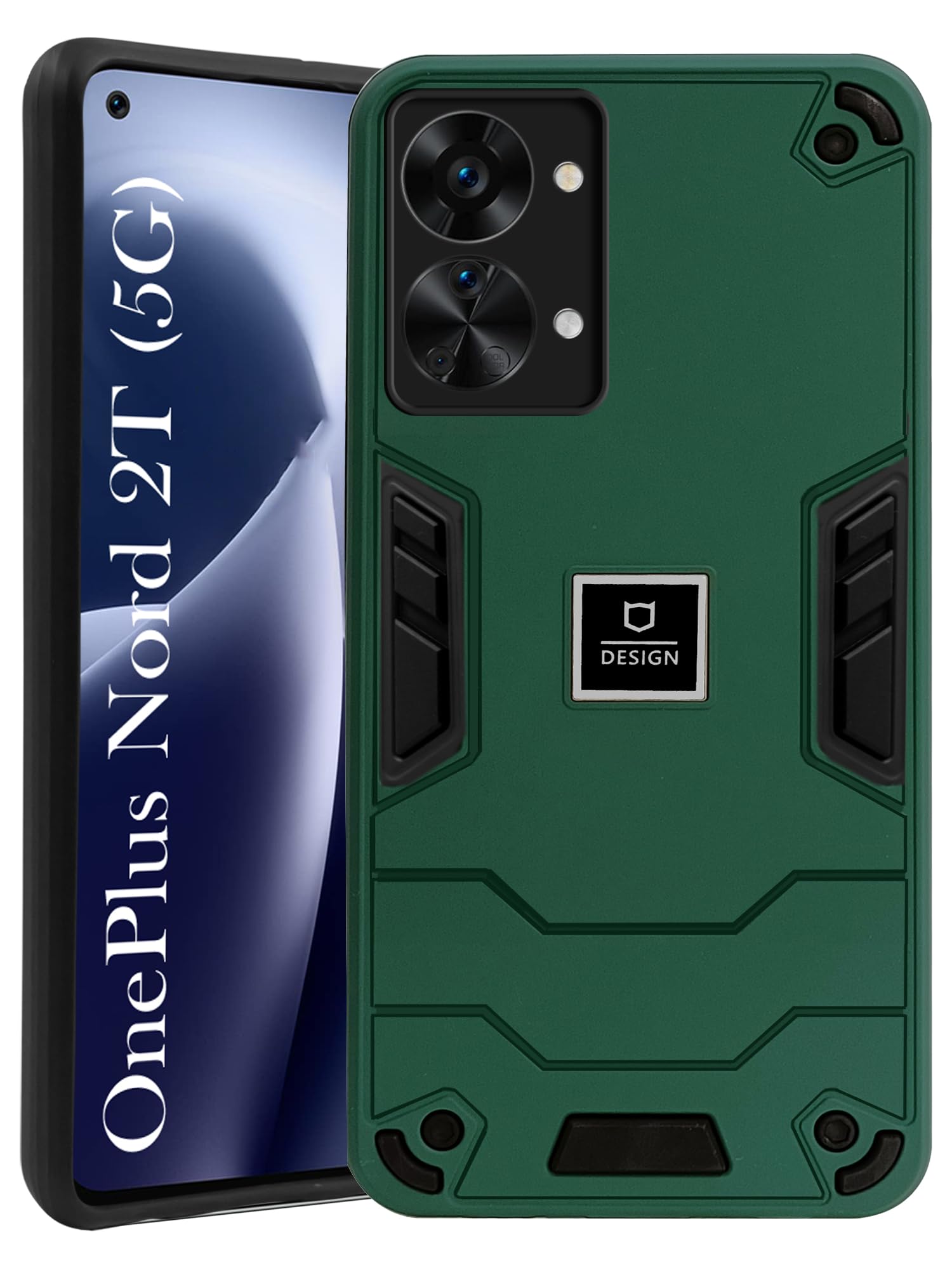 For OnePlus Nord 2T 5G Back Cover Case (Lightweight Hybrid Armor Shockproof Polycarbonate)