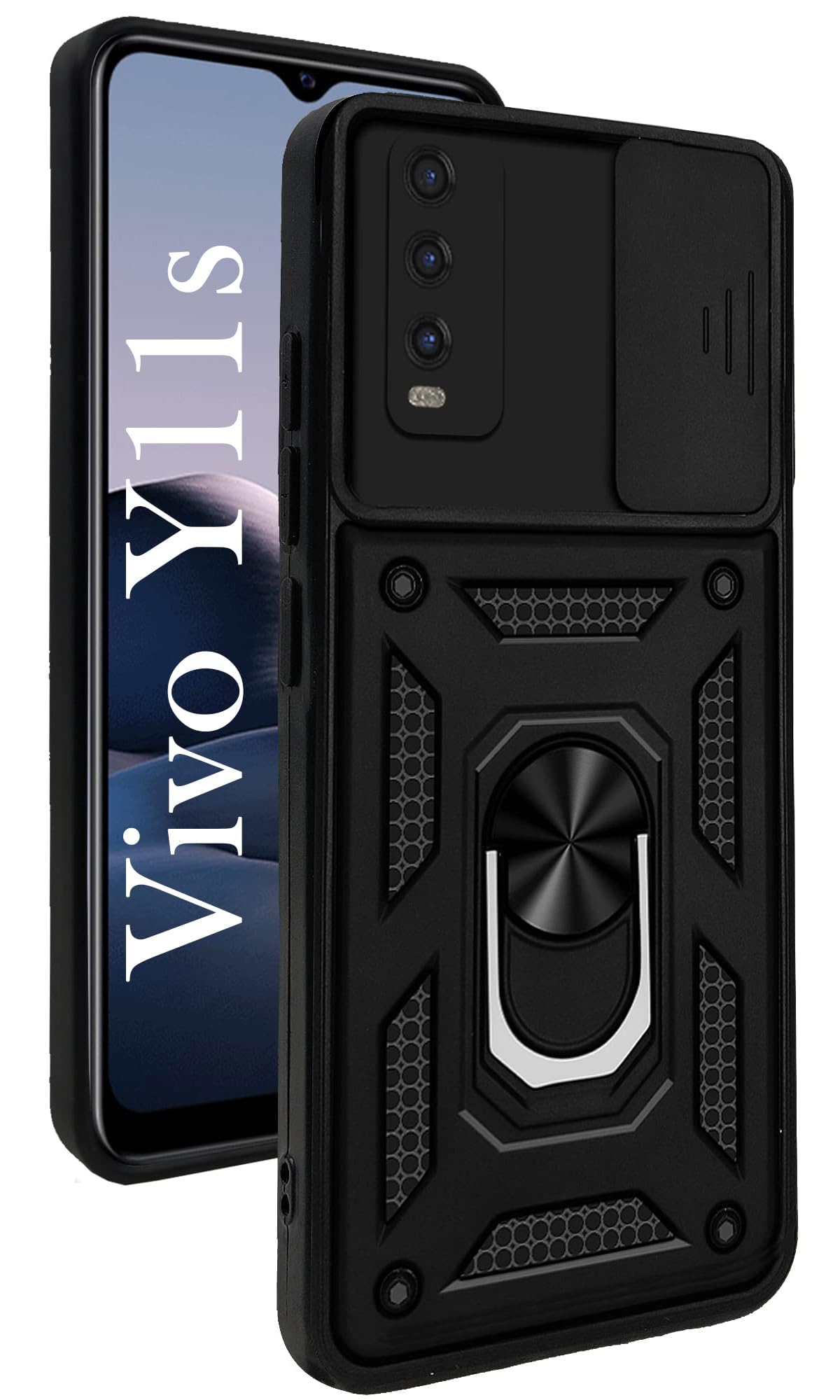For Vivo Y11s Back Cover Case (Hybrid Dual Armor Polycarbonate)