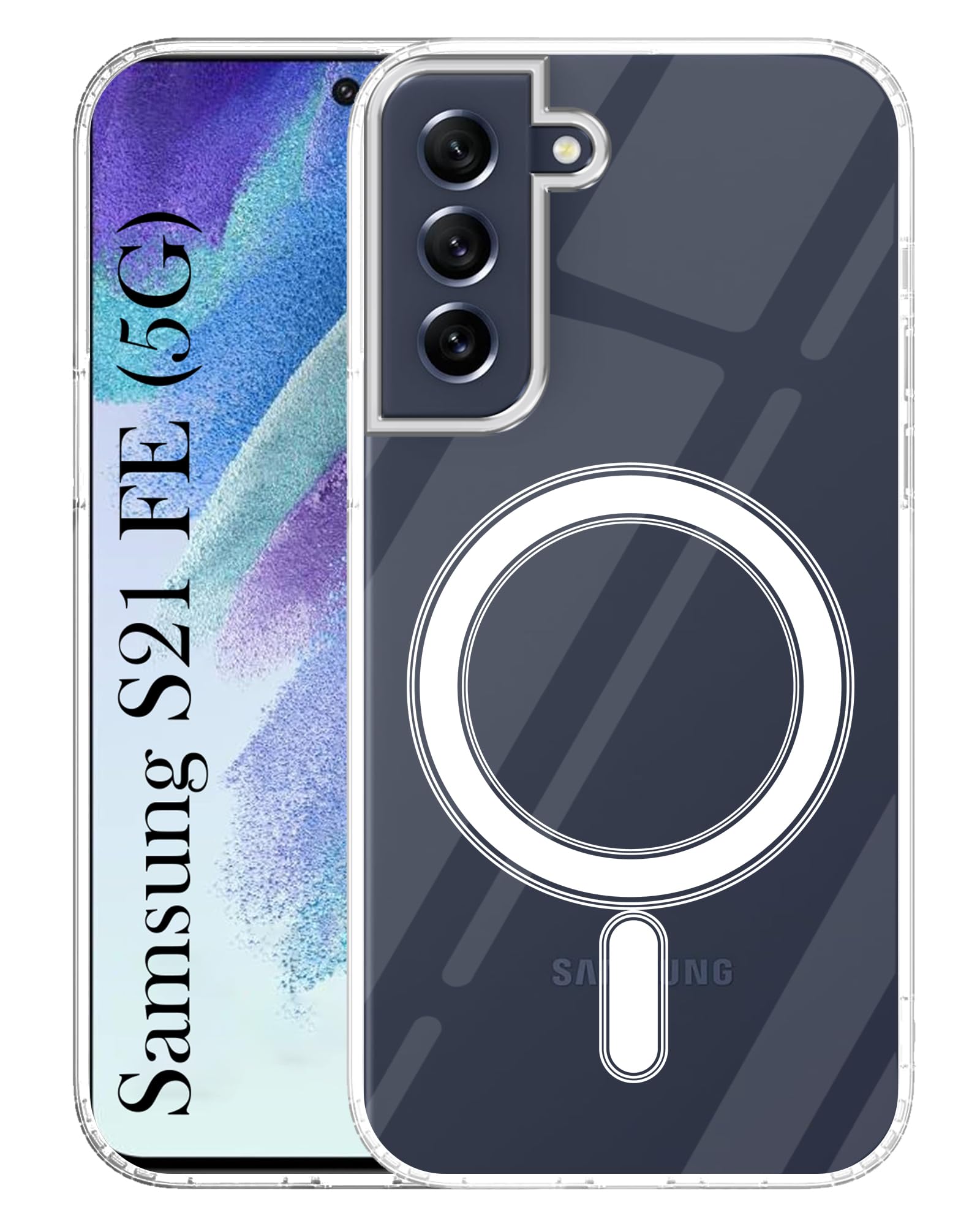 For Samsung Galaxy S21 FE 5G Back Cover Case ( MagSafe Compatible Wireless Charging | Hybrid Camera Bump Protection | Shockproof Polycarbonate