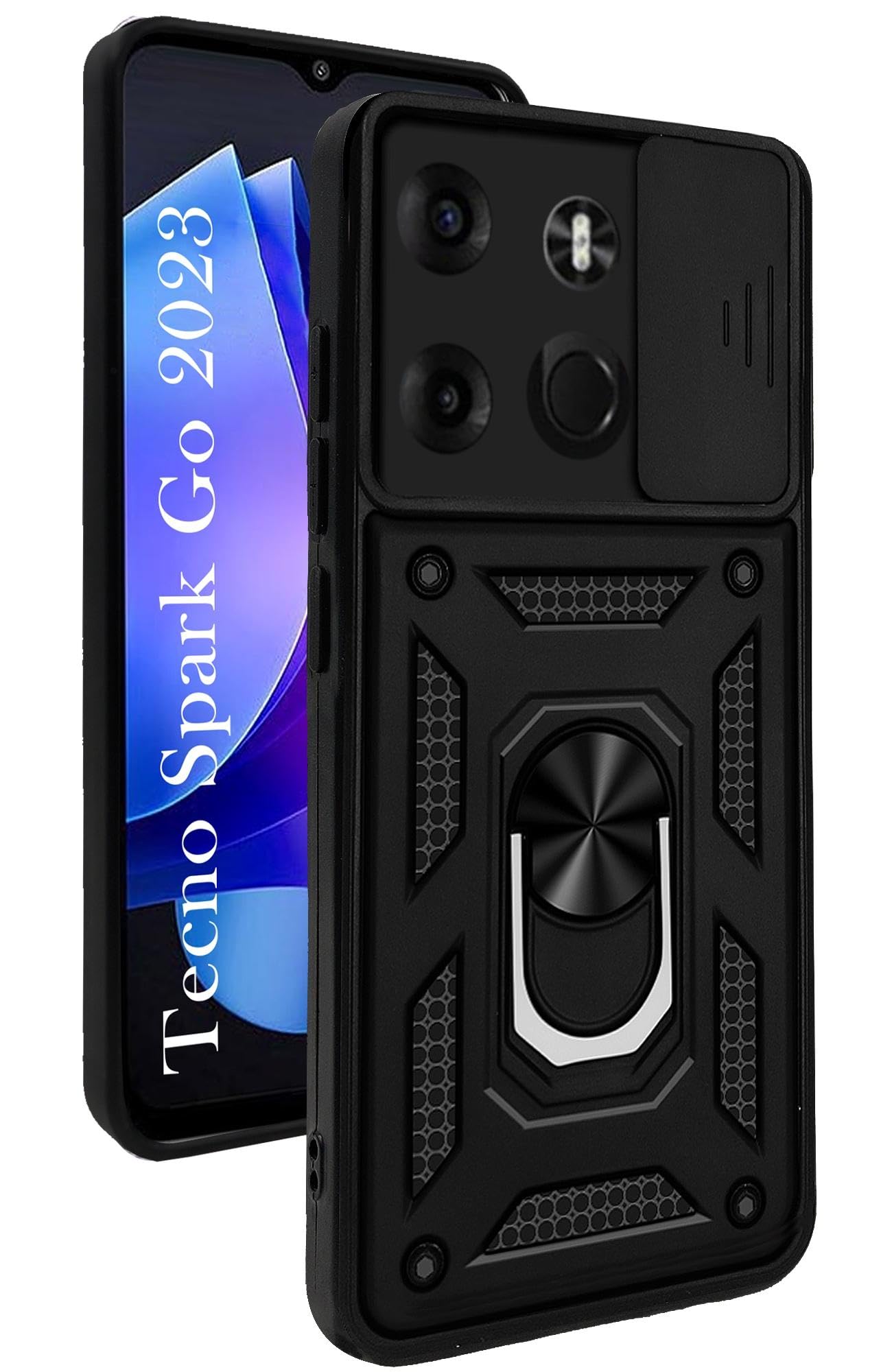 For Tecno Spark Go 2023 Back Cover Case (Hybrid Dual Armor Polycarbonate)