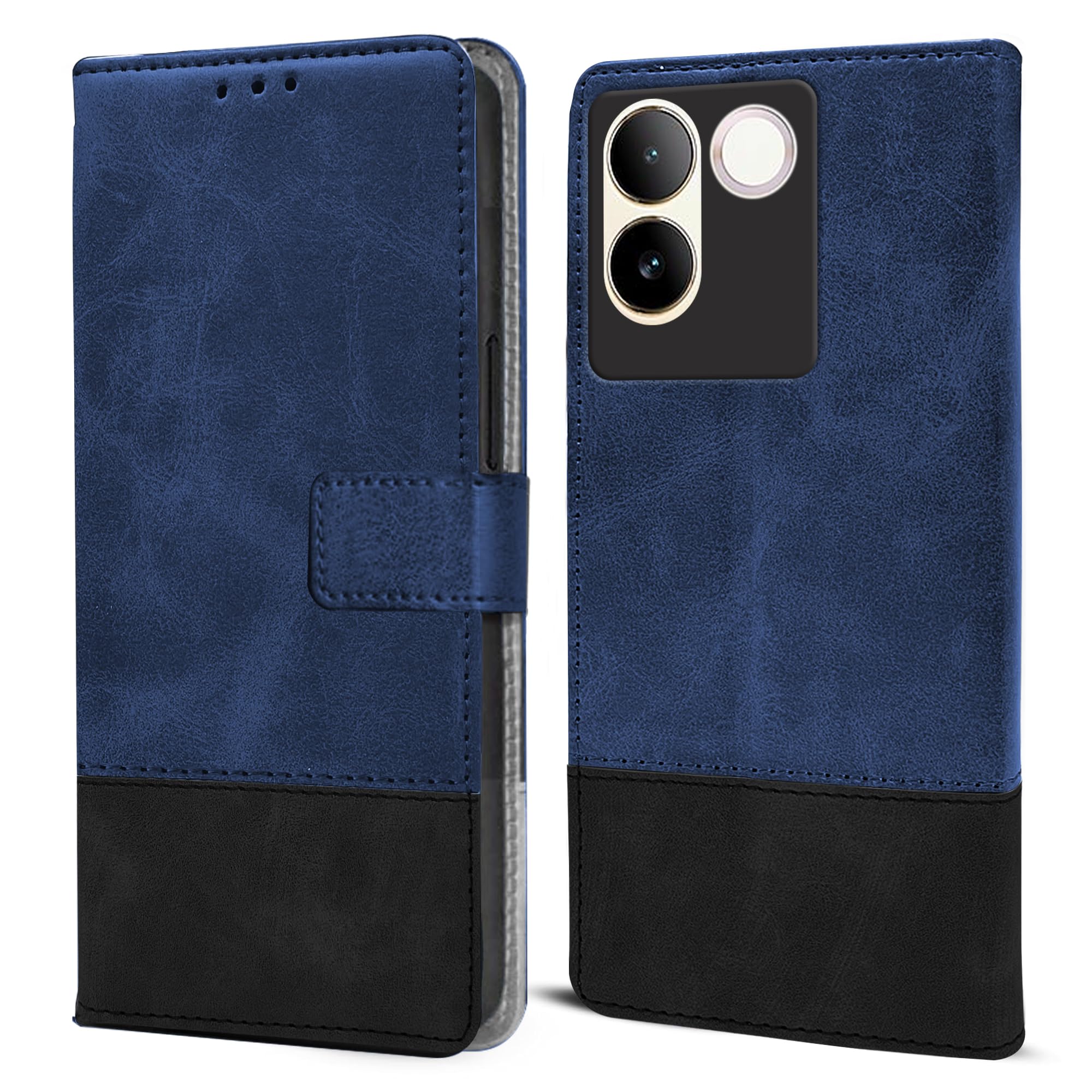 For Vivo T2 Pro Flip Case Cover (Professional Dual Leather Wallet with Magnetic Closure)