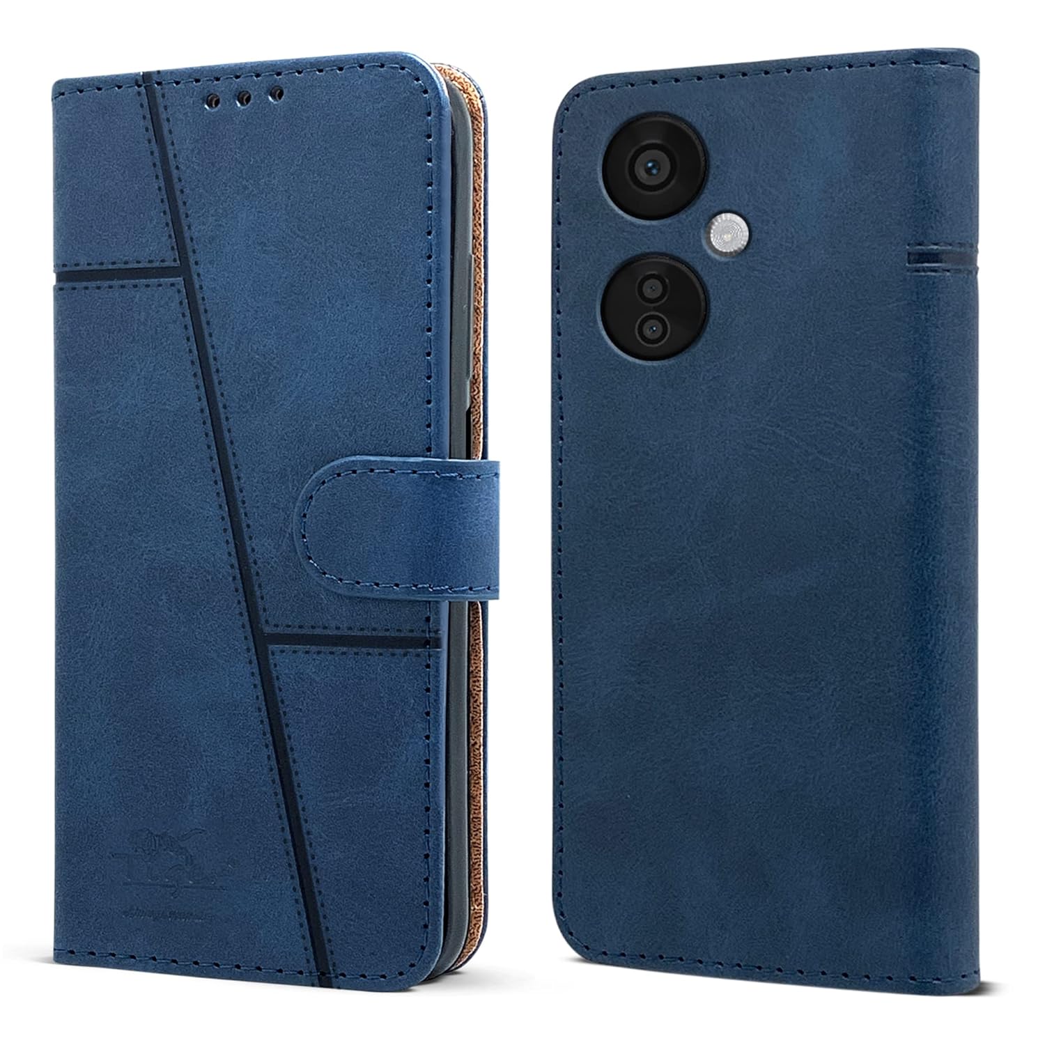 For OnePlus Nord CE 3 Lite Flip Cover Case (Stitched Leather with Magnetic Closure)