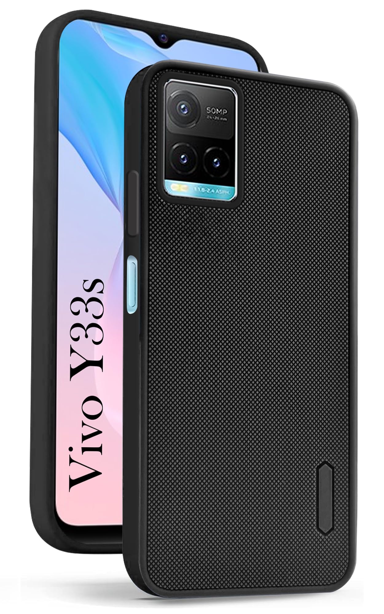 For Vivo Y33s Back Cover Case (Textured Grip Design | Camera Protetion | Slim and Light Weight | Soft Touch and Feel)