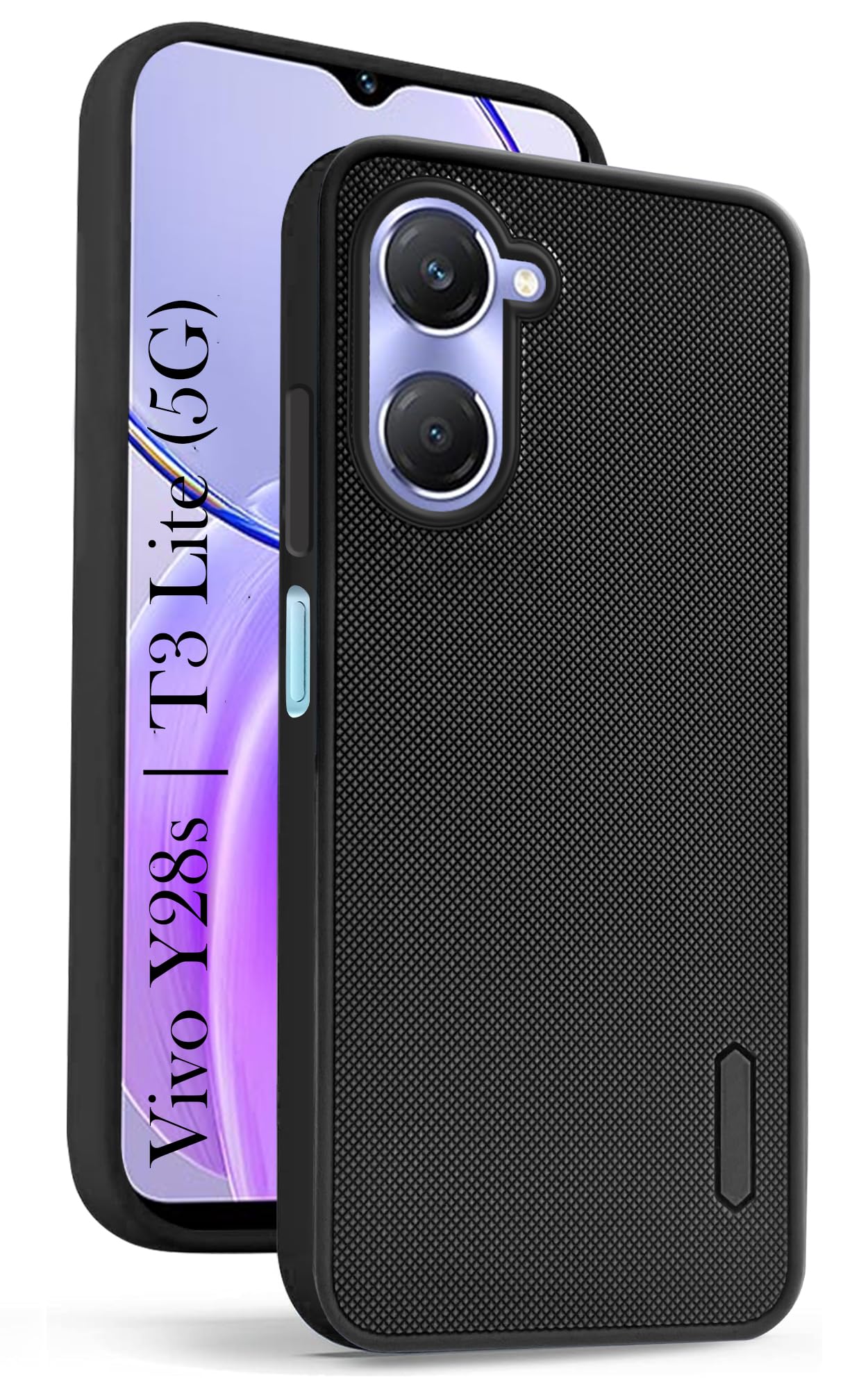 For Vivo Y28s 5G | Vivo T3 Lite 5G Back Cover Case (Textured Grip Design | Camera Protetion | Slim and Light Weight | Soft Touch and Feel)
