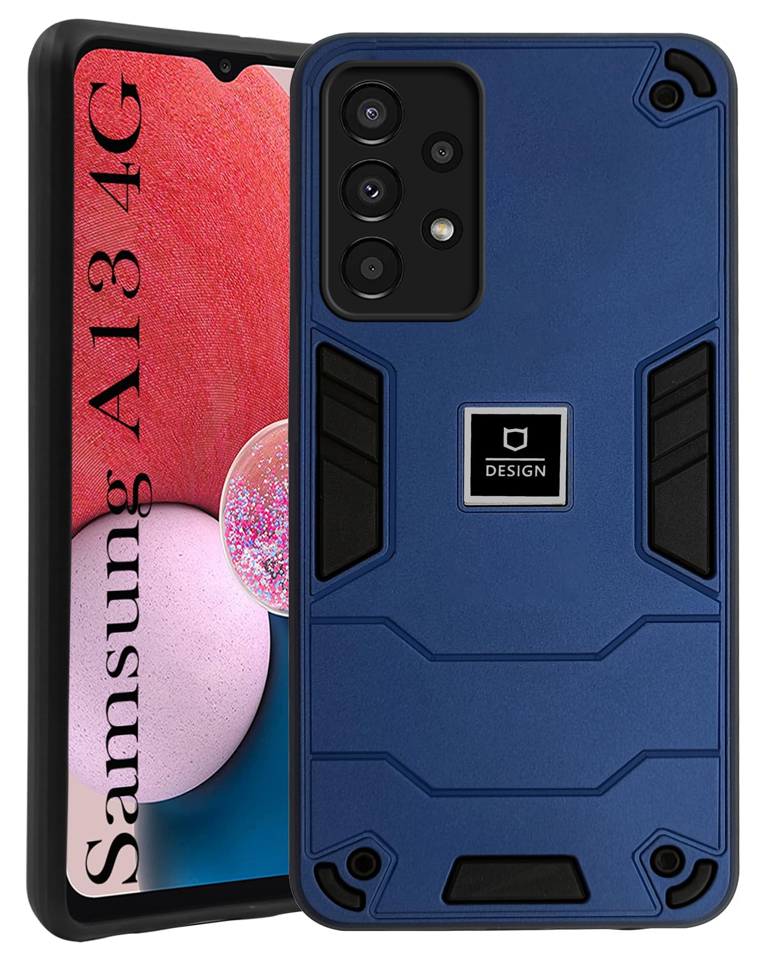 For Samsung Galaxy A13 4G Back Cover Case (Lightweight Hybrid Armor Shockproof Polycarbonate)