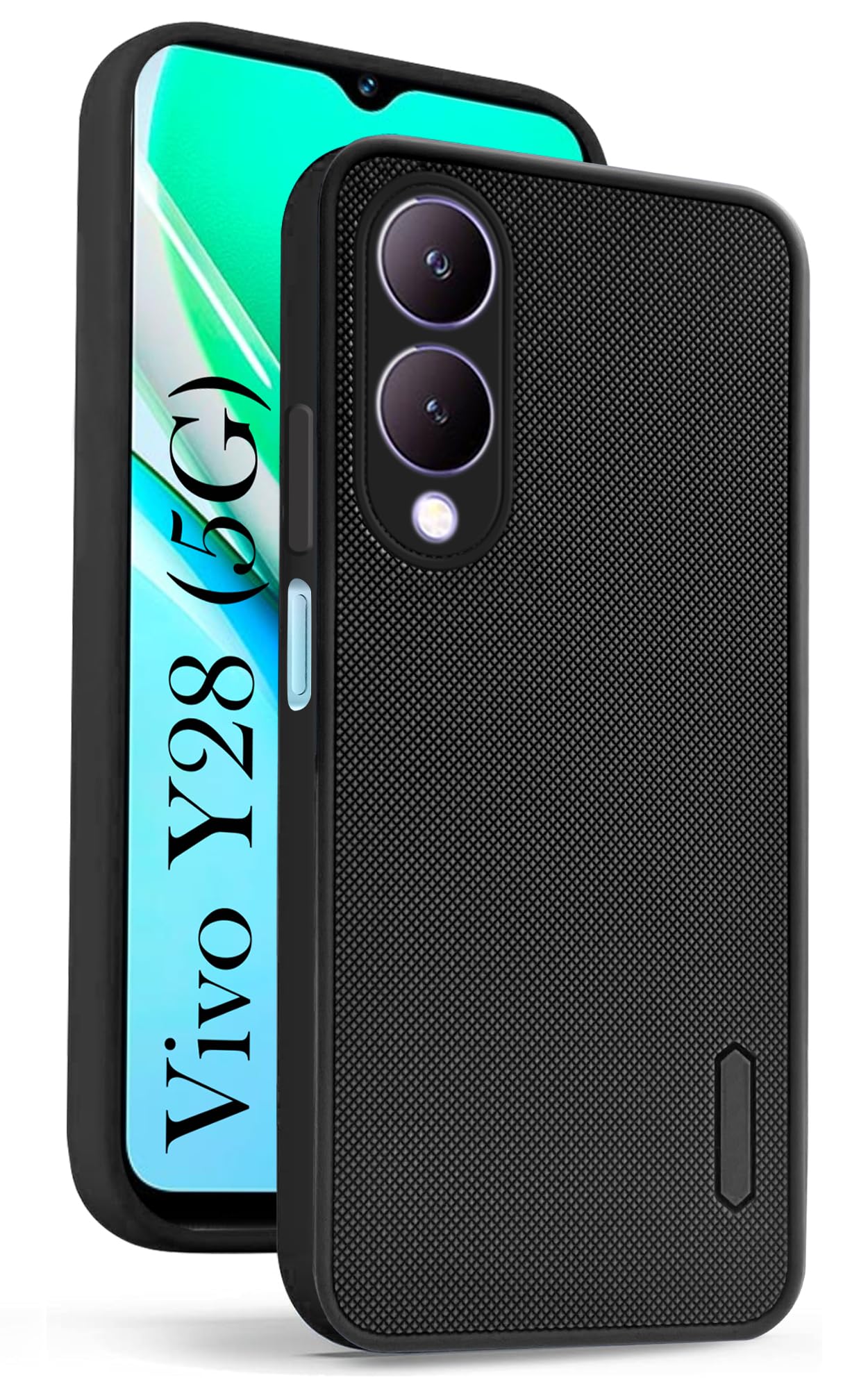 For Vivo Y28 5G Back Cover Case (Textured Grip Design | Camera Protetion | Slim and Light Weight | Soft Touch and Feel)