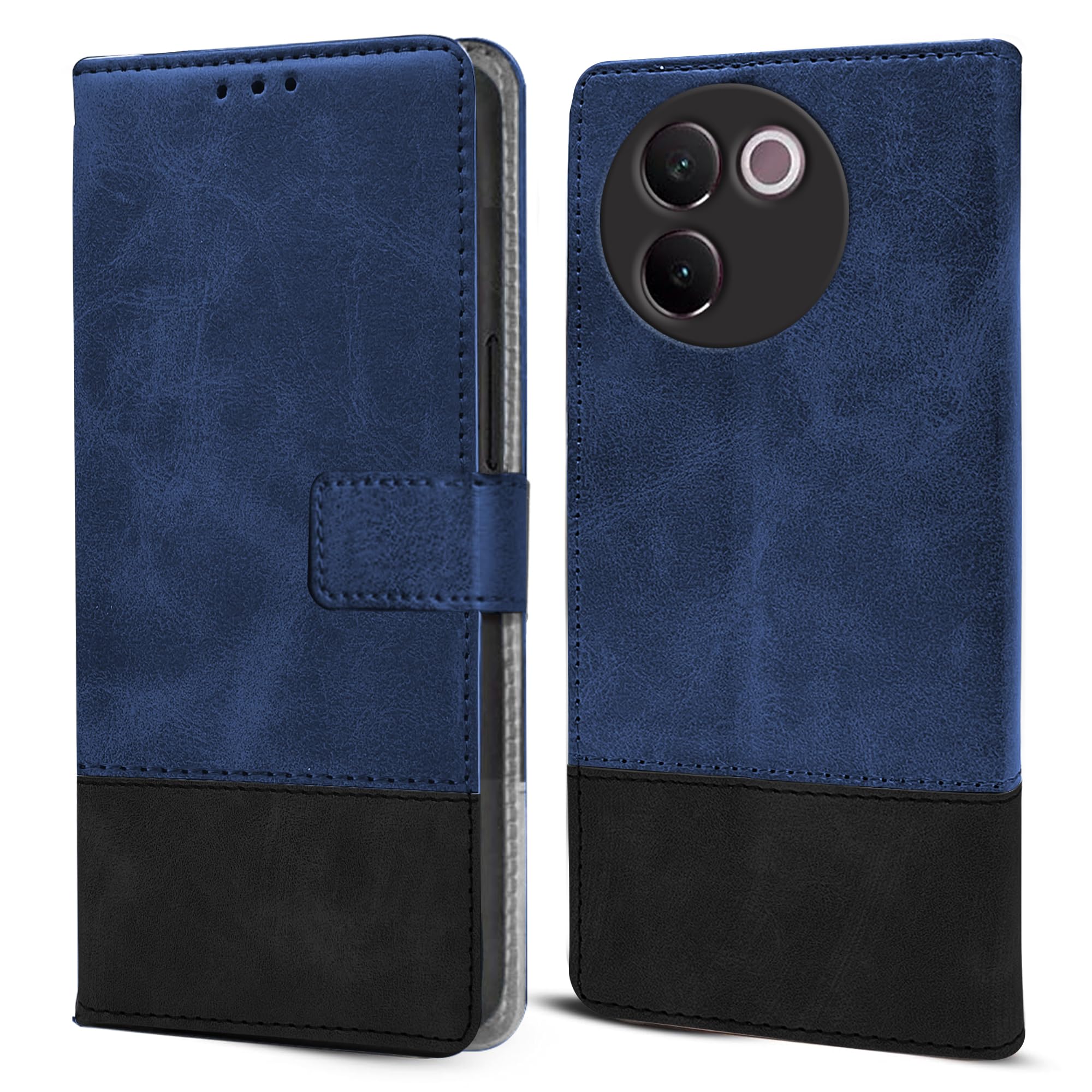 For Vivo V30e 5G Flip Case Cover (Professional Dual Leather Wallet with Magnetic Closure)